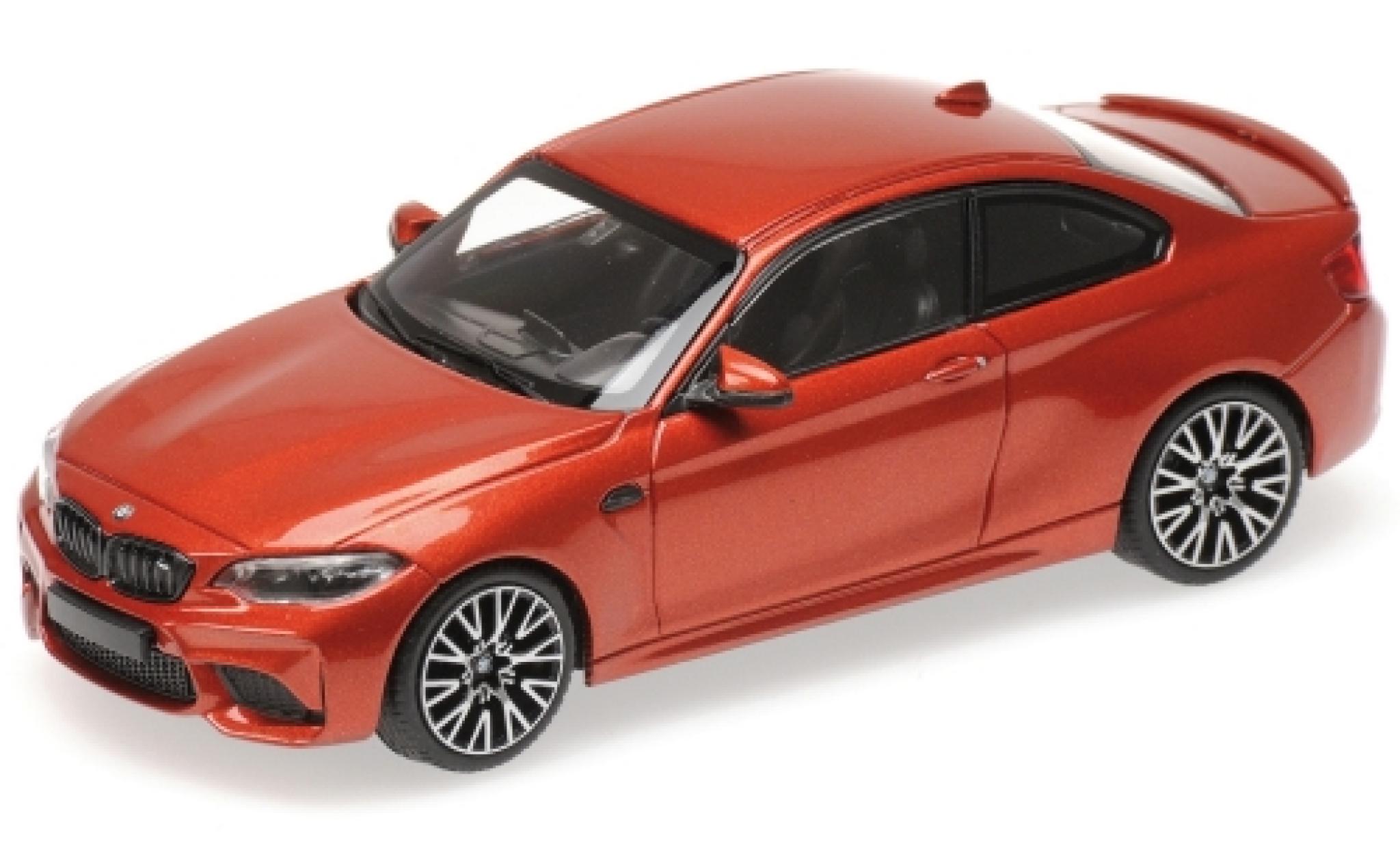 Bmw M2 1/43 Minichamps Competition metallic oranje 2019 modelauto