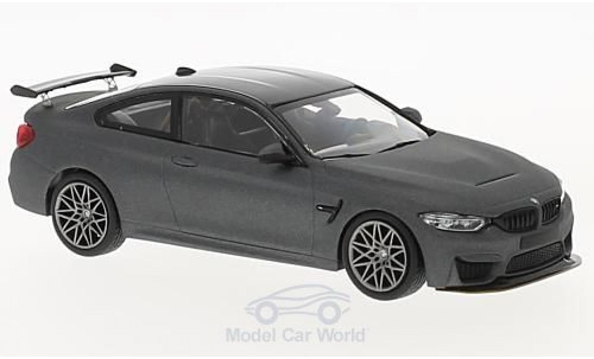 Bmw M4 1/43 Minichamps (F82) GTS matt-grijs 2016 mit grijsen Felgen modelauto