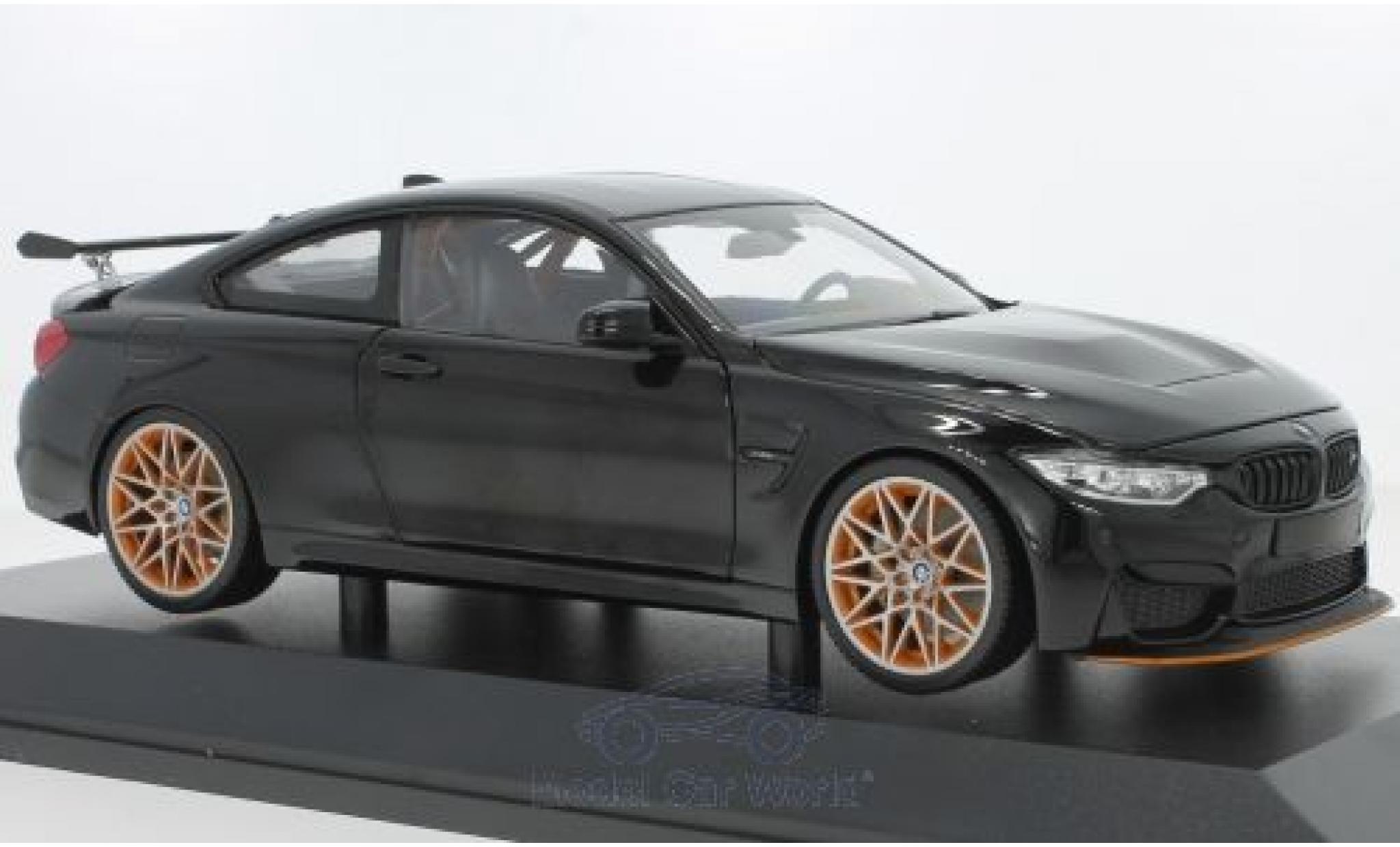 Bmw M4 1/18 Minichamps GTS metallic zwart 2016 modelauto
