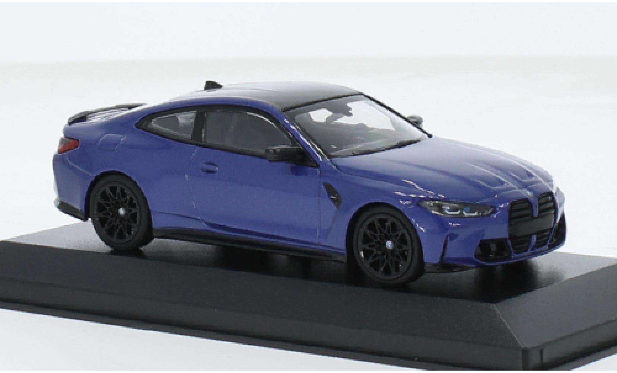 Bmw M4 1/43 Minichamps metallic blauw 2020 1:43 modelauto