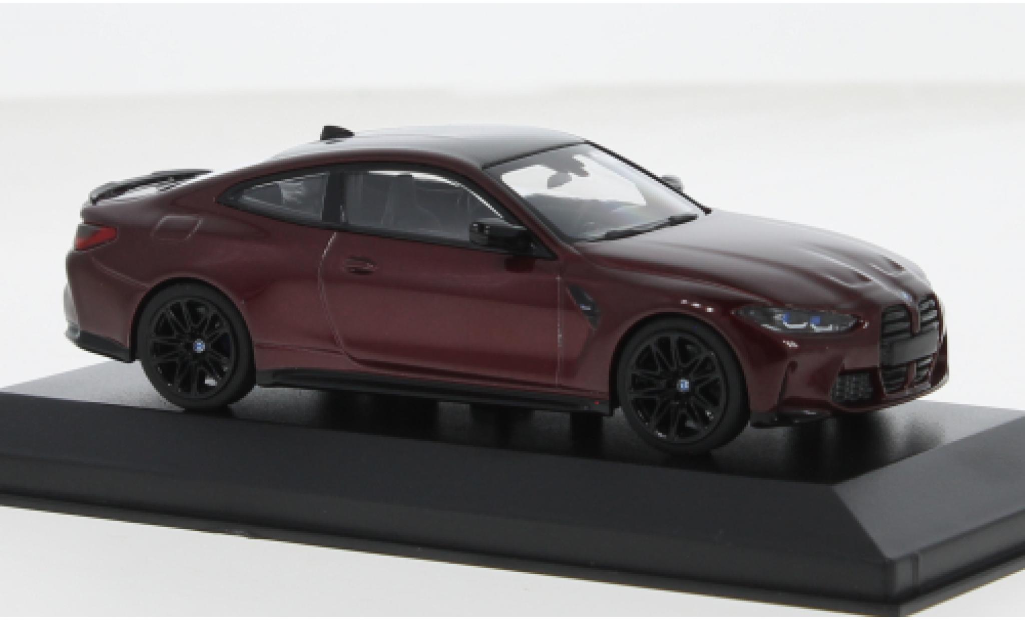 Bmw M4 1/43 Minichamps metallic rood 2020 1:43 modelauto