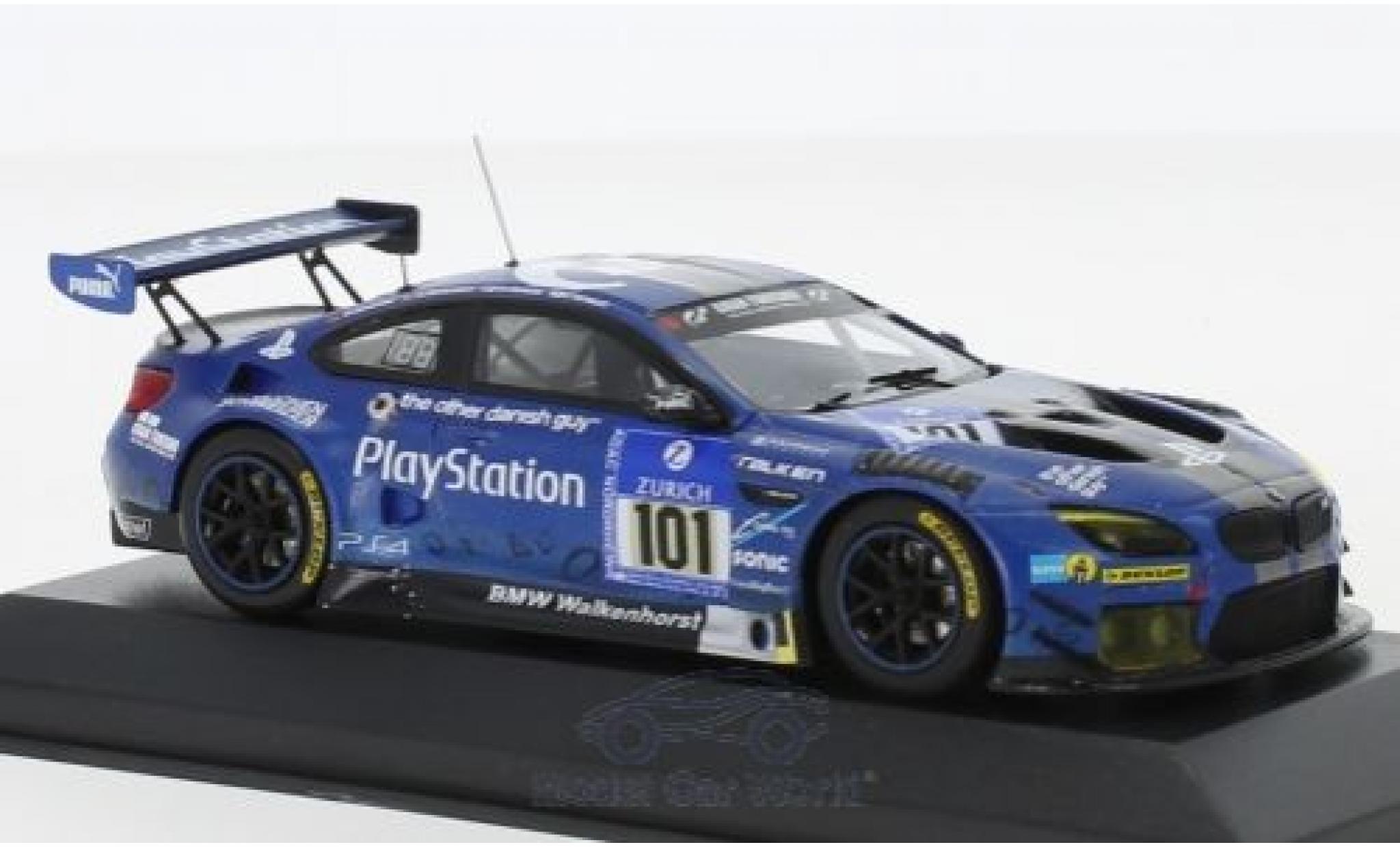 Bmw M6 1/43 Minichamps GT3 No.101 Walkenhorst Motorsport 24h N&uuml;rburgring 2016 M.Henkola/K.Yamauchi/M.Sandritter/G.Richardson modelauto