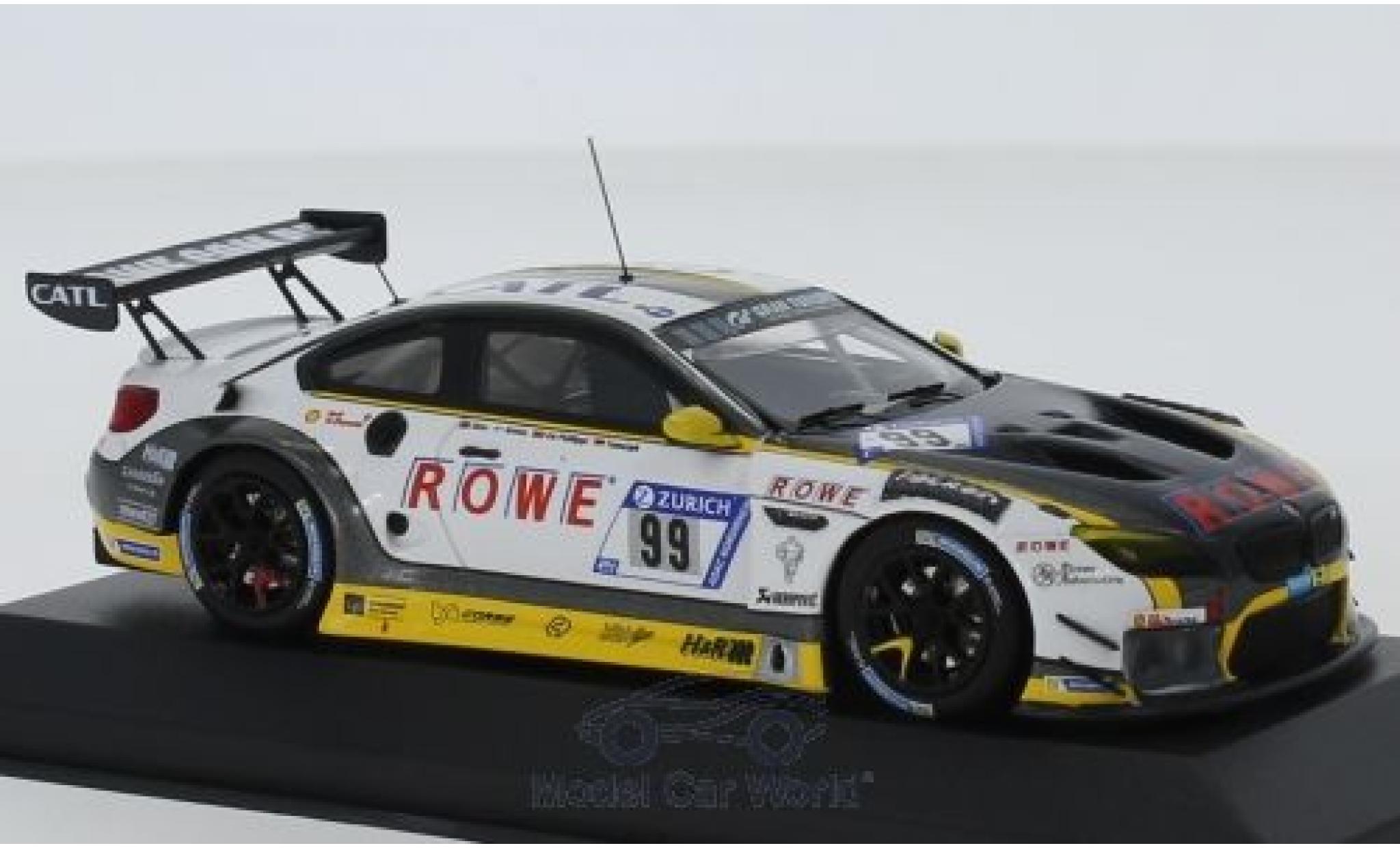 Bmw M6 1/43 Minichamps GT3 No.18 ROWE Racing 24h N&uuml;rburgring 2018 A.Sims/Krohn/C.de Phillippi/M.Tomczyk modelauto