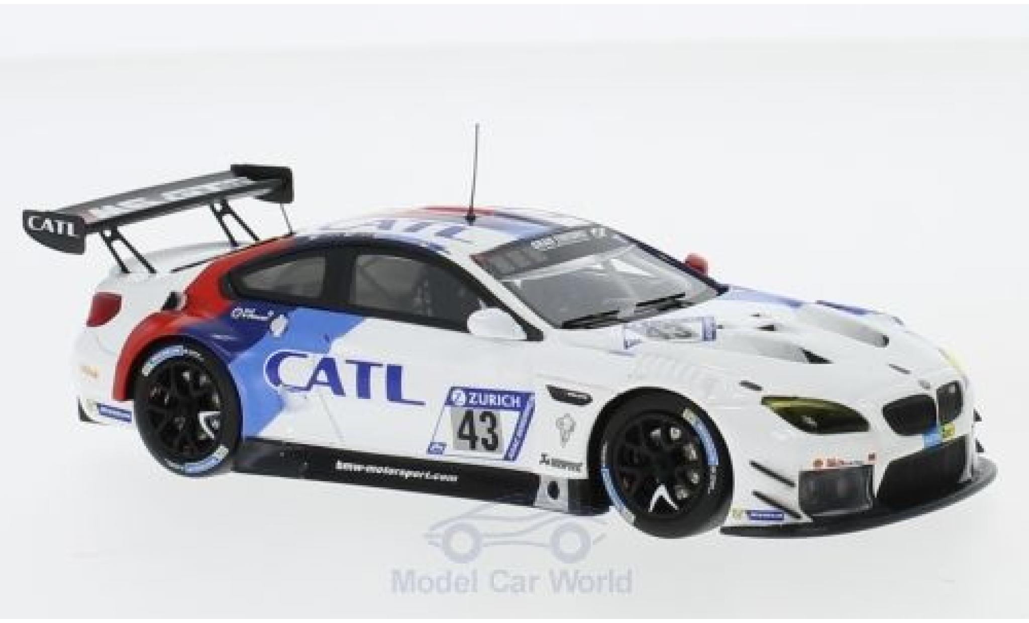 Bmw M6 1/43 Minichamps GT3 No.43 Team Schnitzer CATL 24h N&uuml;rburgring 2017 A.Farfus/A.Lynn/A.Felix Da Costa/T.Schneider modelauto