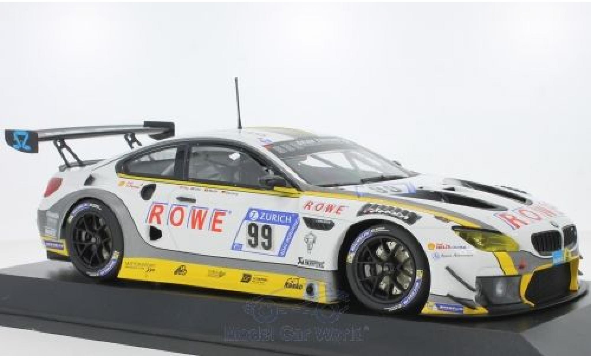 Bmw M6 1/18 Minichamps GT3 No.99 Rowe Racing 24h N&uuml;rburgring 2017 P.Eng/A.Sims/M.Martin/M.Basseng modelauto