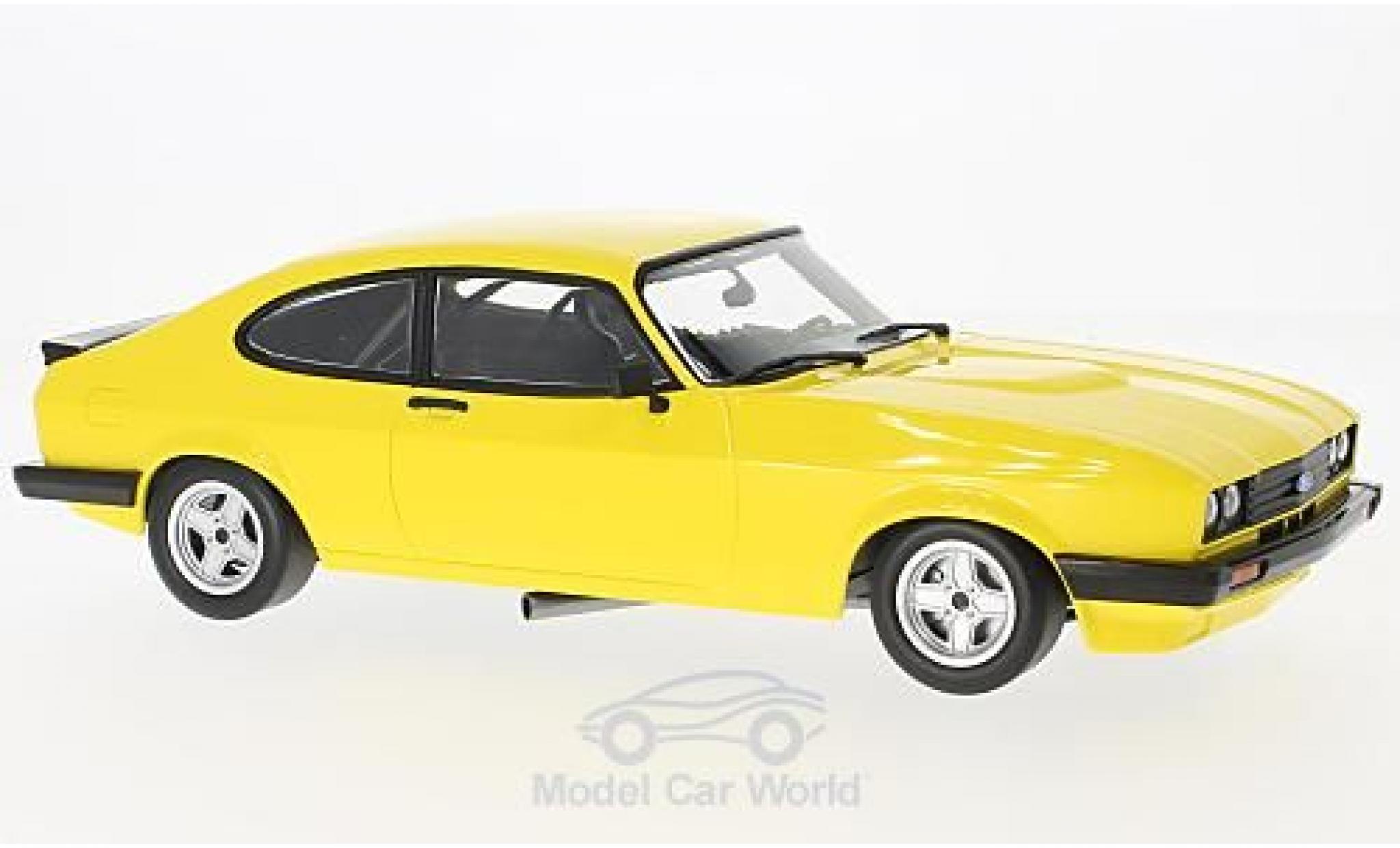 Ford Capri 1/18 Minichamps 3.0 geel 1978 modelauto