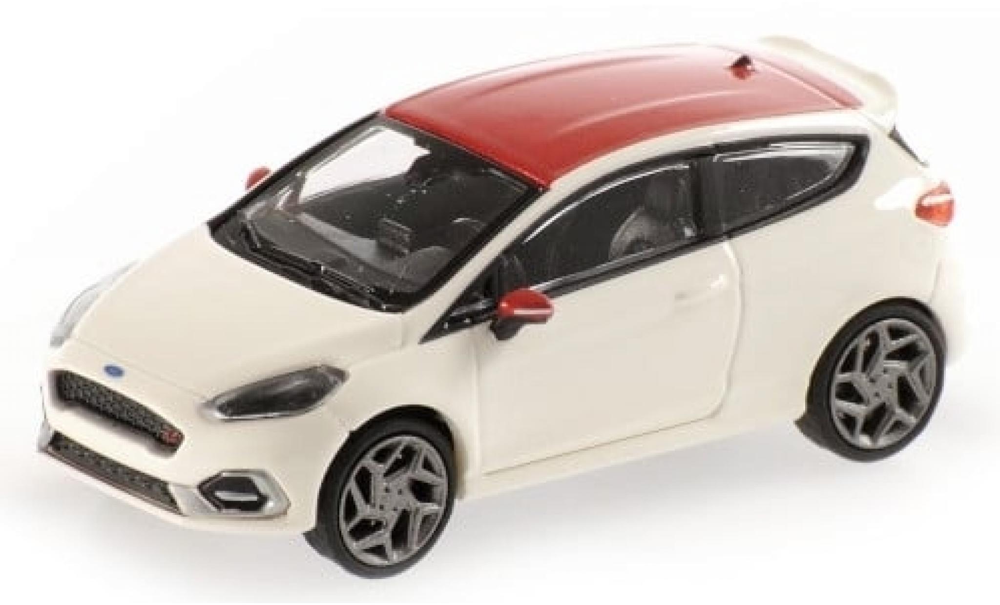 Ford Fiesta 1/87 Minichamps ST wit/rood 2018 1:87 modelauto