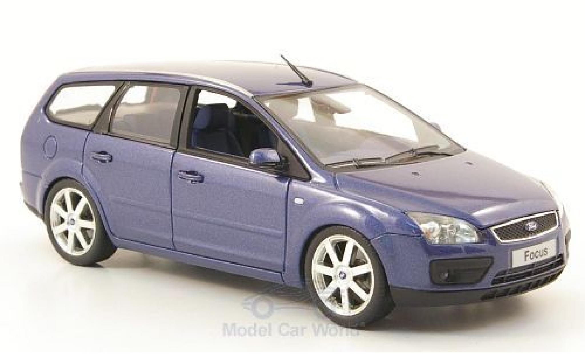 Ford Focus 1/43 Minichamps Turnier metallic blauw 2006 modelauto