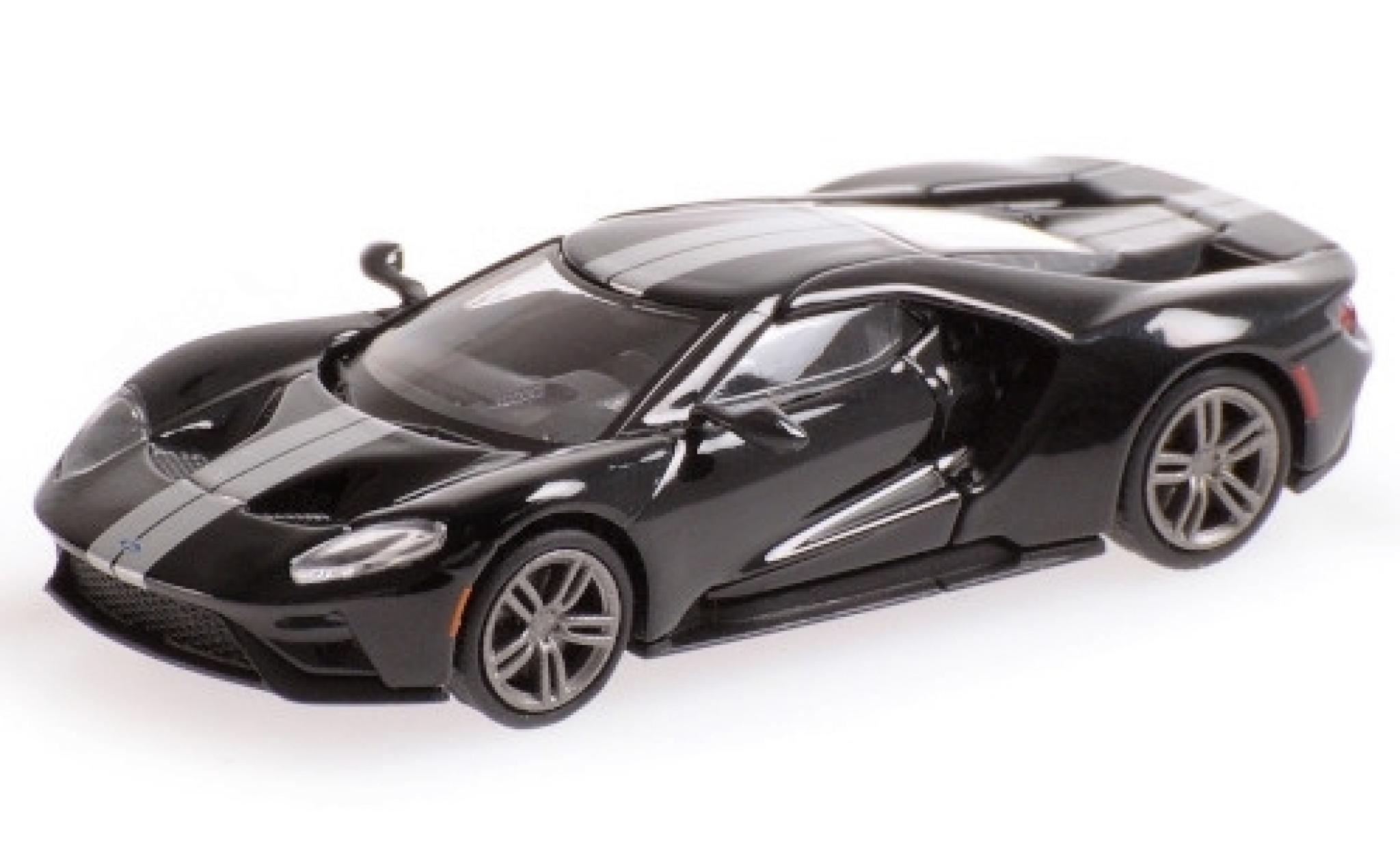Ford GT 1/87 Minichamps zwart/grijs 2018 modelauto