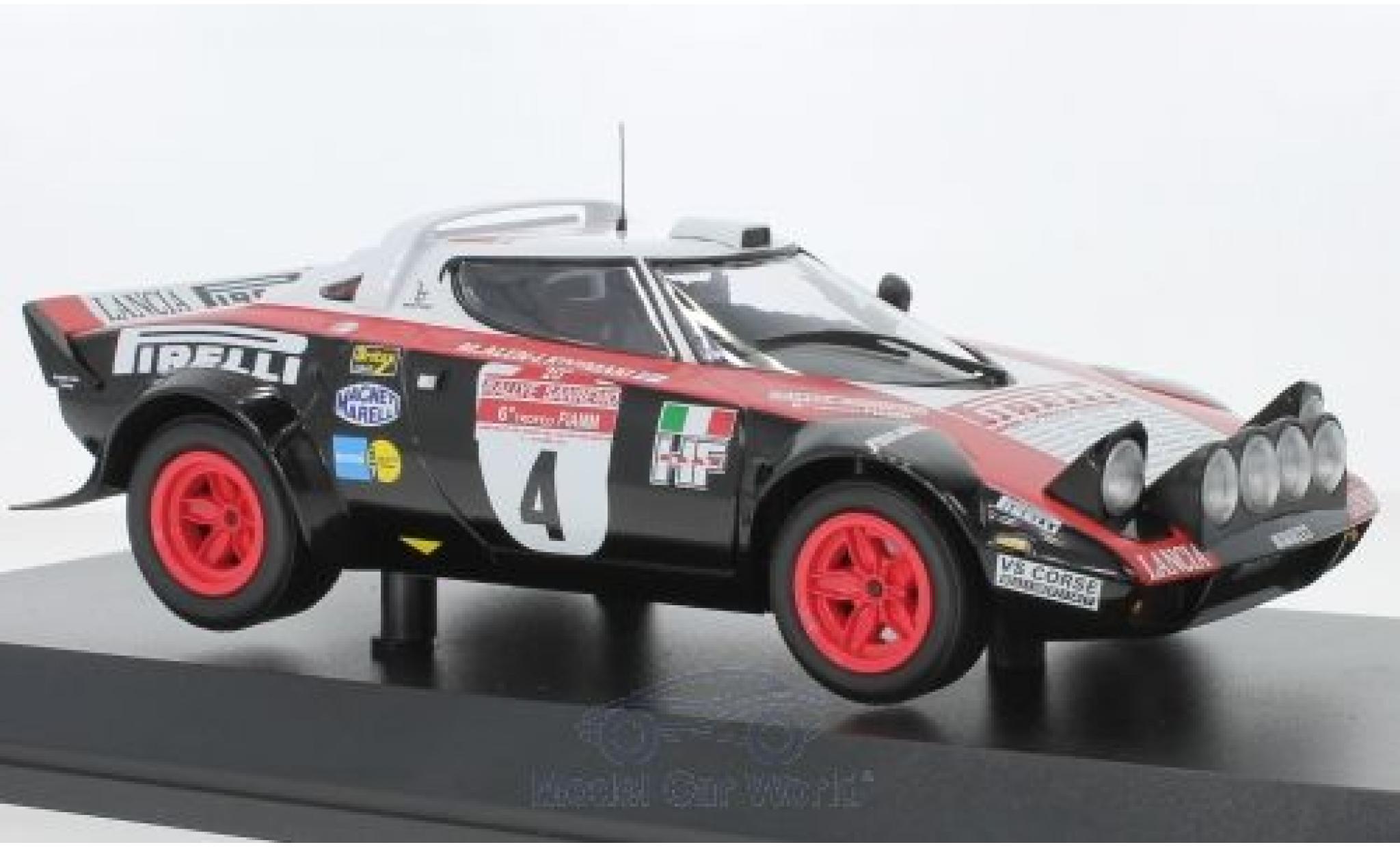 Lancia Stratos 1/18 Minichamps HF No.4 Pirelli Pirelli Rallye WM Rallye San Remo 1978 M.Alen/I.Kivimaki modelauto