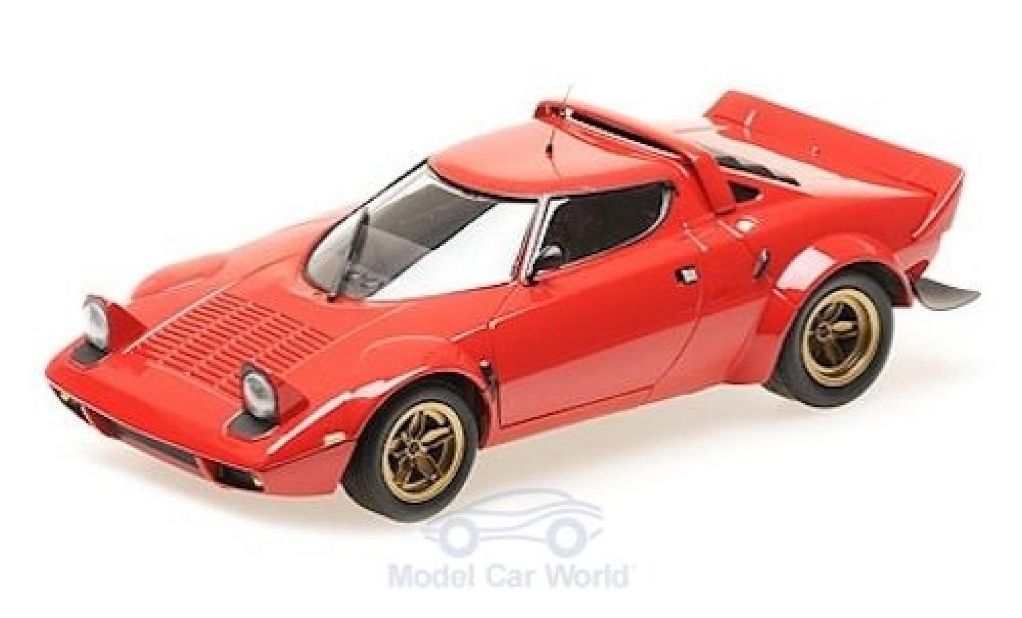 Lancia Stratos 1/18 Minichamps rood 1974 modelauto