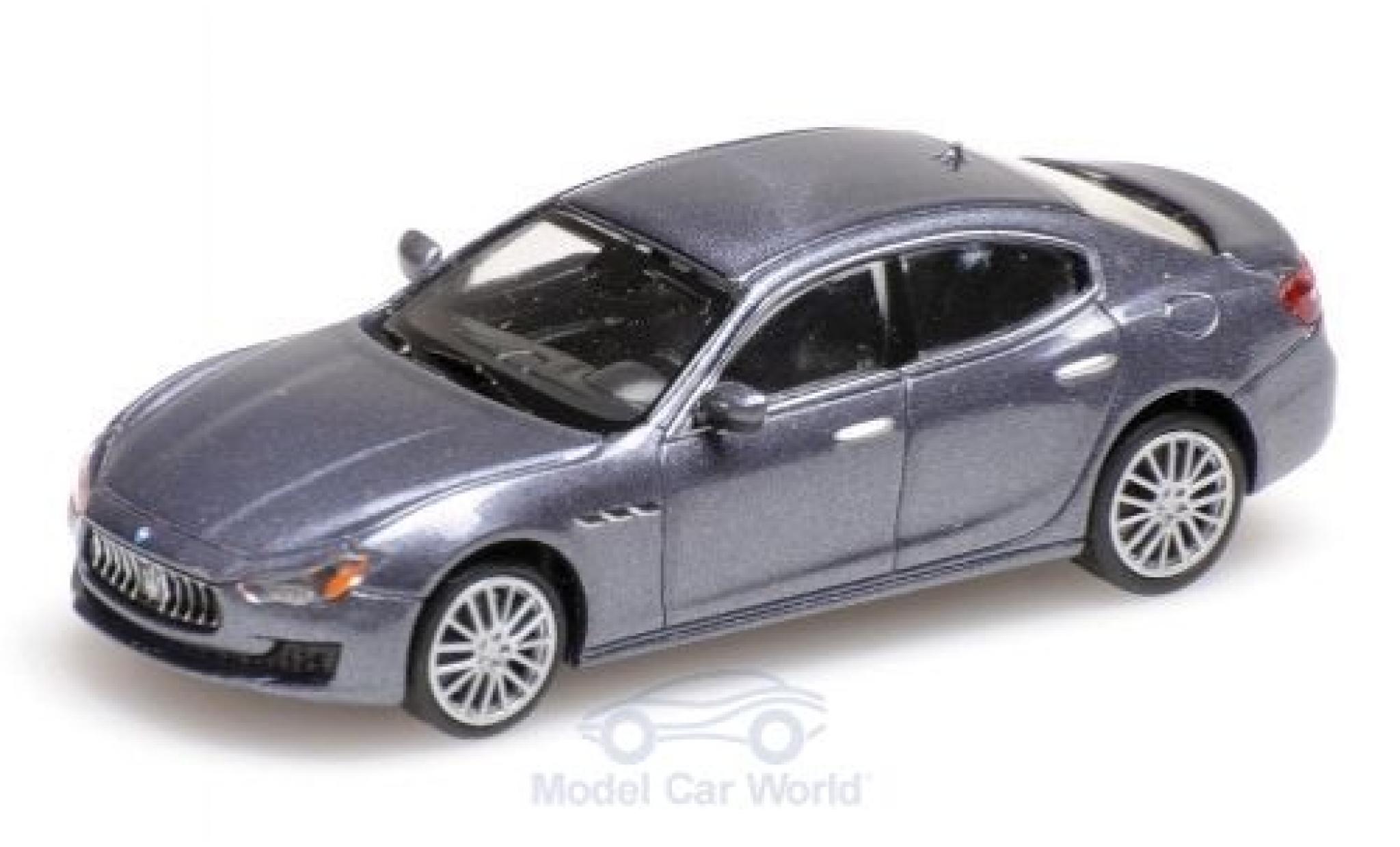 Maserati Ghibli 1/87 Minichamps metallic grijs 2018 modelauto