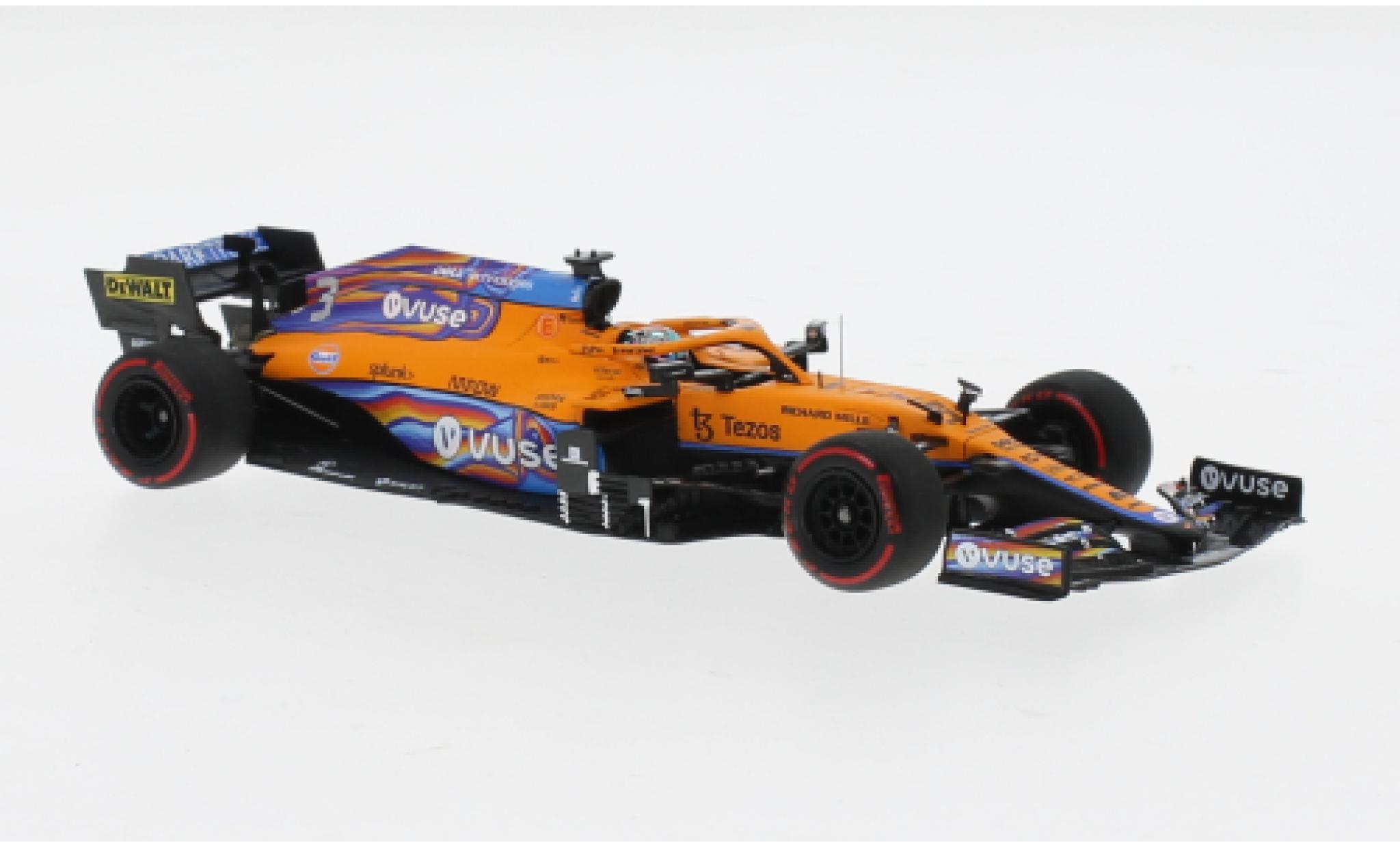 McLaren F1 1/43 Minichamps MCL35M No.3 Team Formel 1 GP Abu Dhabi 2021 1:43 modelauto