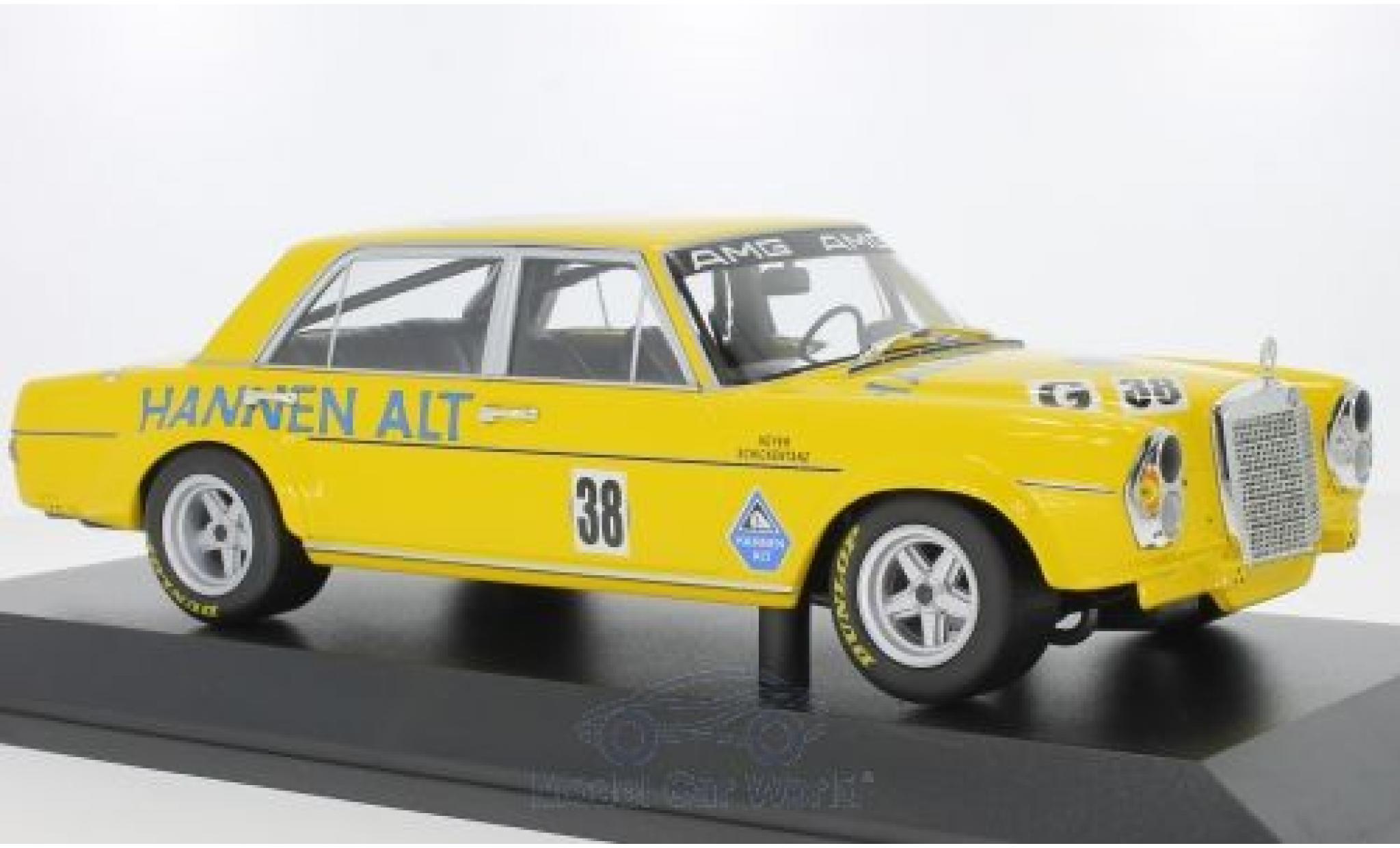 Mercedes 300 1/18 Minichamps SEL 6.8 No.38 Hannen Alt Hockenheim 1971 H.Heyer modelauto