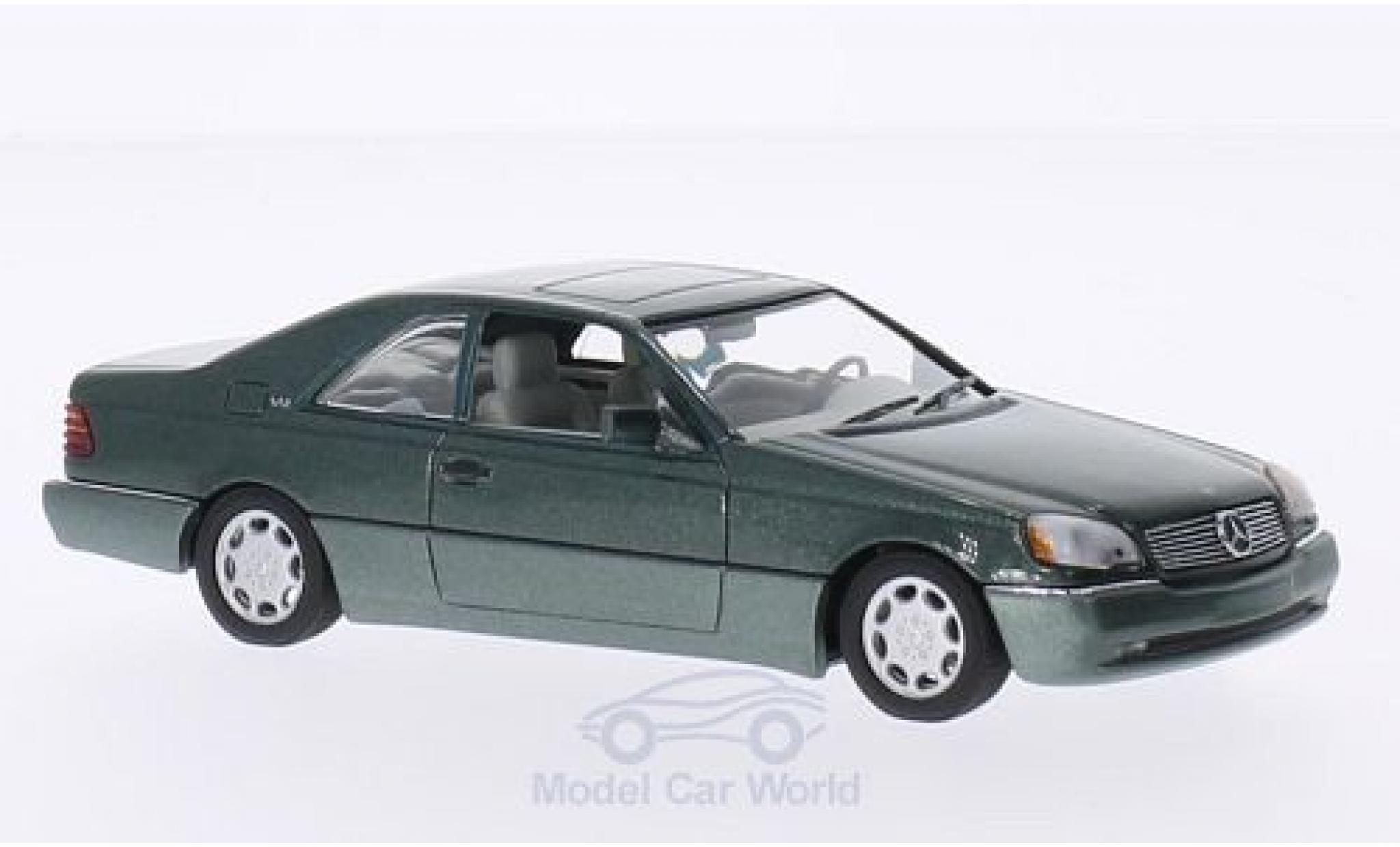 Mercedes 600 1/43 Minichamps SEC Coupe (C140) metallic groen 1992 modelauto