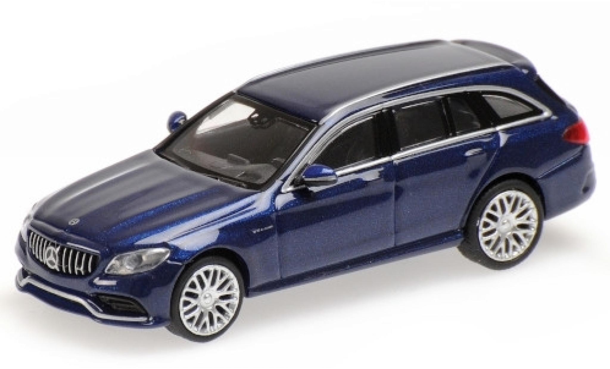 Mercedes Classe C 1/87 Minichamps AMG C63 T-Modell (S205) metallic blauw 2019 modelauto