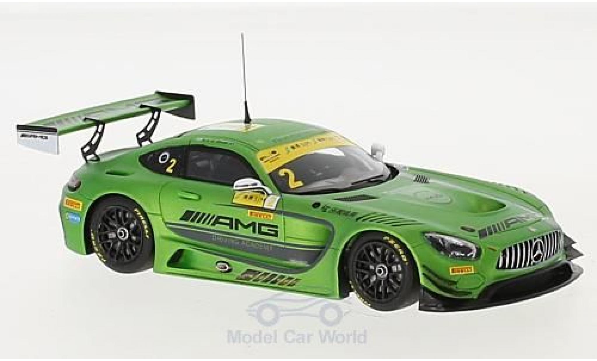 Mercedes AMG GT 1/43 Minichamps 3 No.2 -AMG Driving Academy Fia GT World Cup Macau 2016 R.van der Zande modelauto