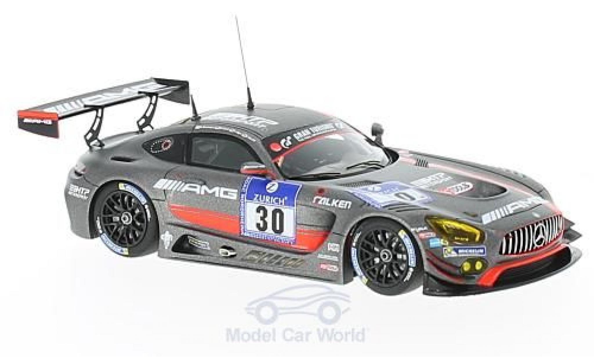 Mercedes AMG GT 1/43 Minichamps 3 No.30 AMG-Team HTP Motorsport 24h N&uuml;rburgring 2016 D.Baumann/M.Buhk/S.M&uuml;cke/T.J&auml;ger modelauto
