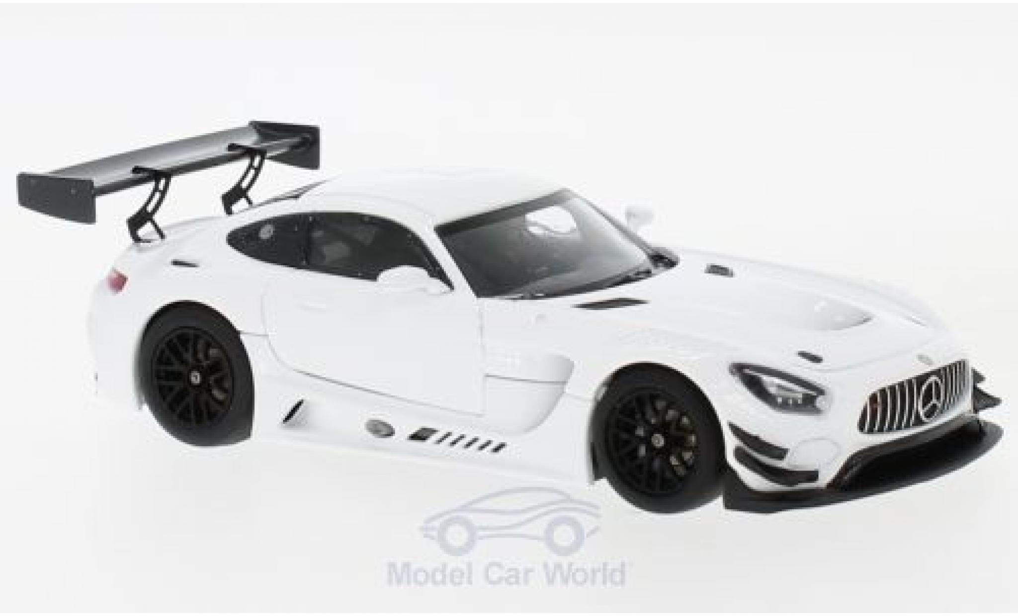Mercedes AMG GT 1/43 Minichamps 3 wit 2017 Plain Body Version modelauto