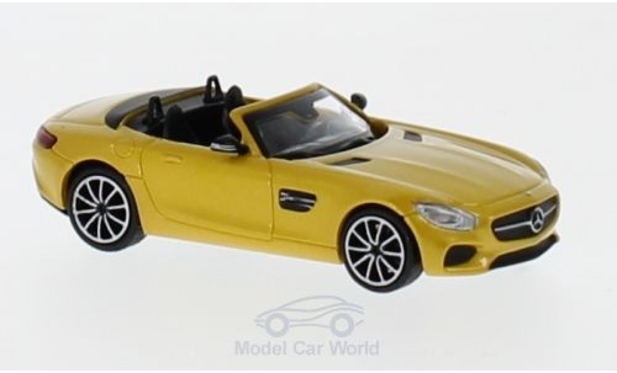 Mercedes AMG GT 1/87 Minichamps S Roadster metallic geel 2017 modelauto