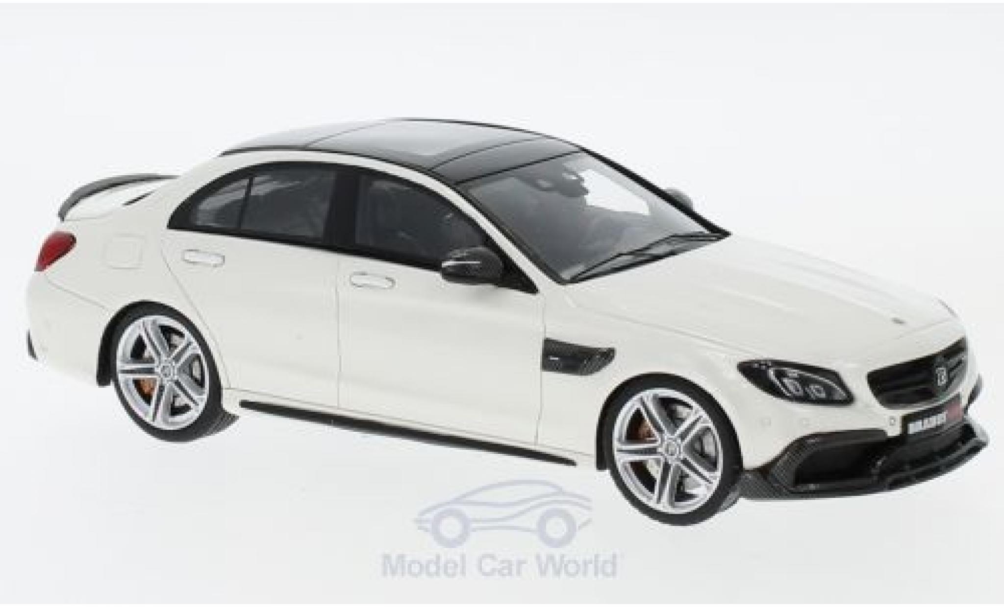 Mercedes Classe C 1/43 Minichamps Brabus 600 wit 2015 Basis AMG C 63 S modelauto