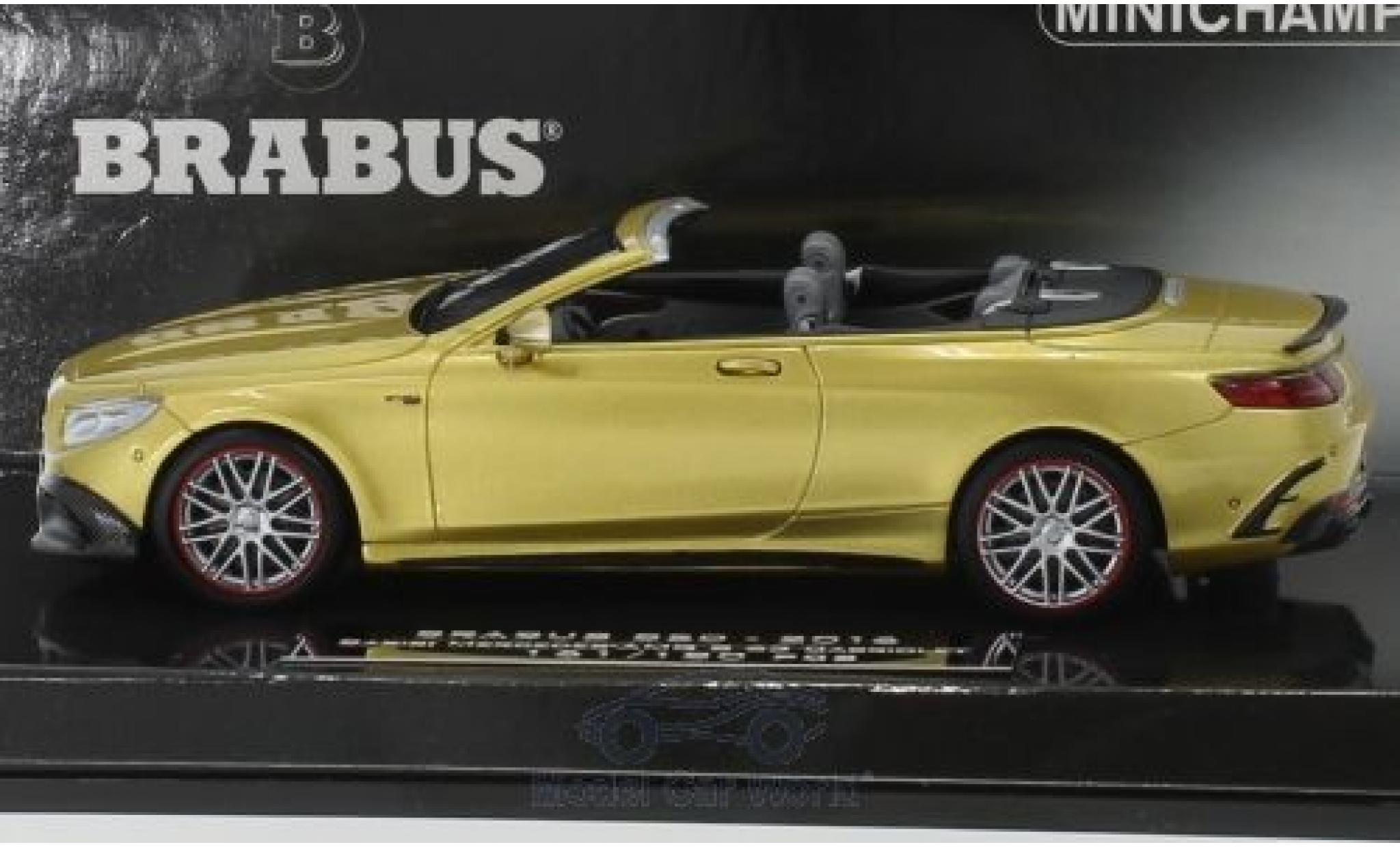 Mercedes Classe S 1/43 Minichamps Brabus 850 Cabriolet gold 2016 Basis AMG S 63 Cabriolet modelauto