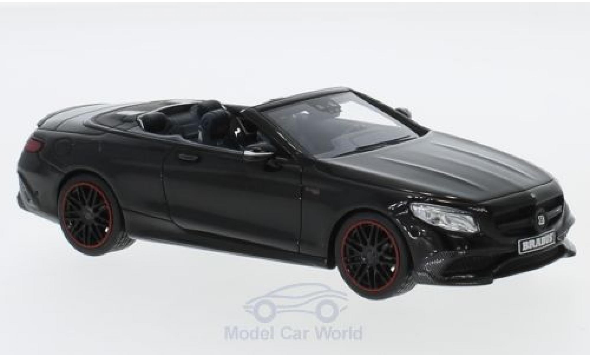 Mercedes Classe S 1/43 Minichamps Brabus 850 zwart 2016 Basis AMG S 63 Cabriolet modelauto