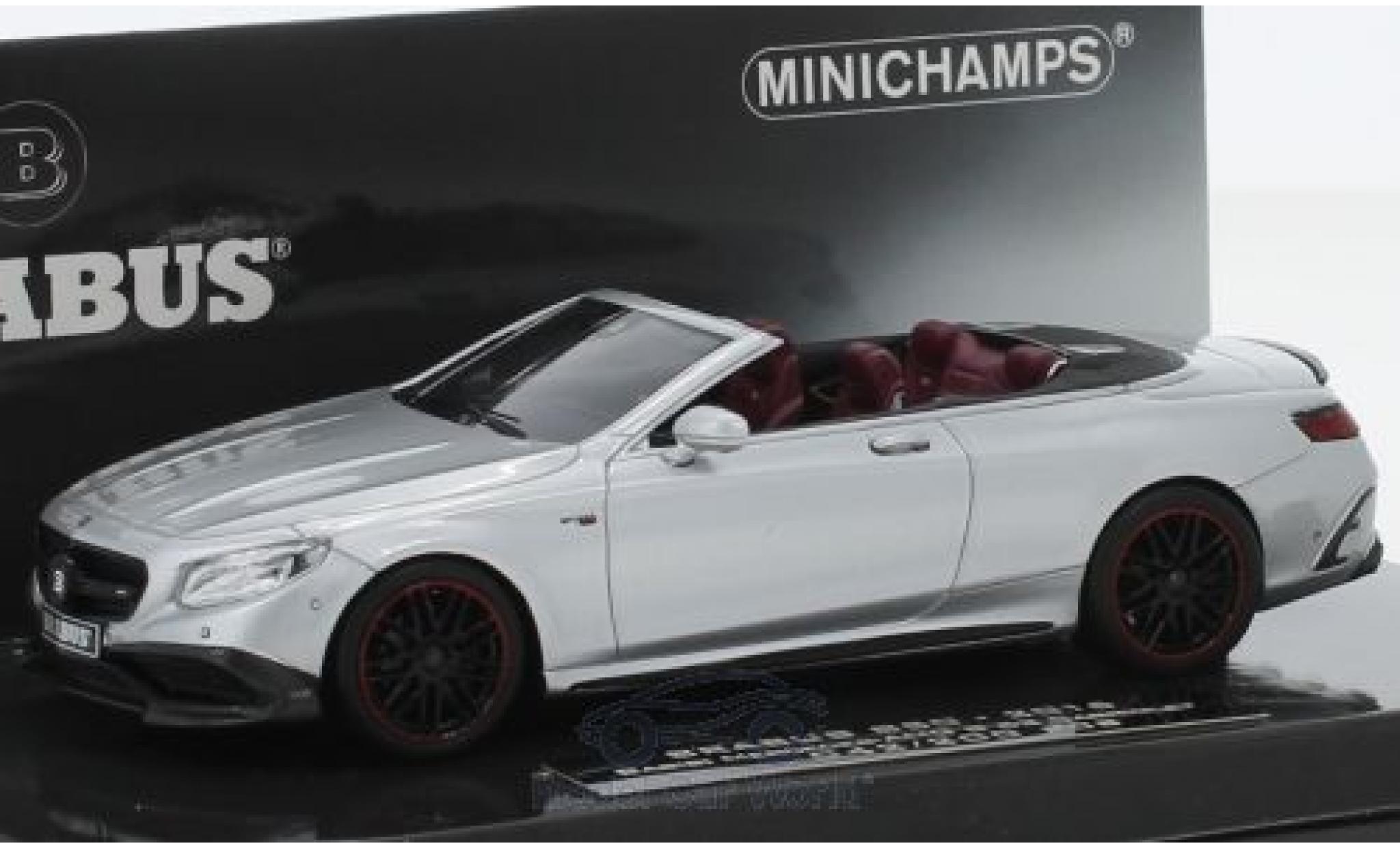 Mercedes Classe S 1/43 Minichamps Brabus 850 grijs 2016 Basis AMG S 63 Cabriolet modelauto