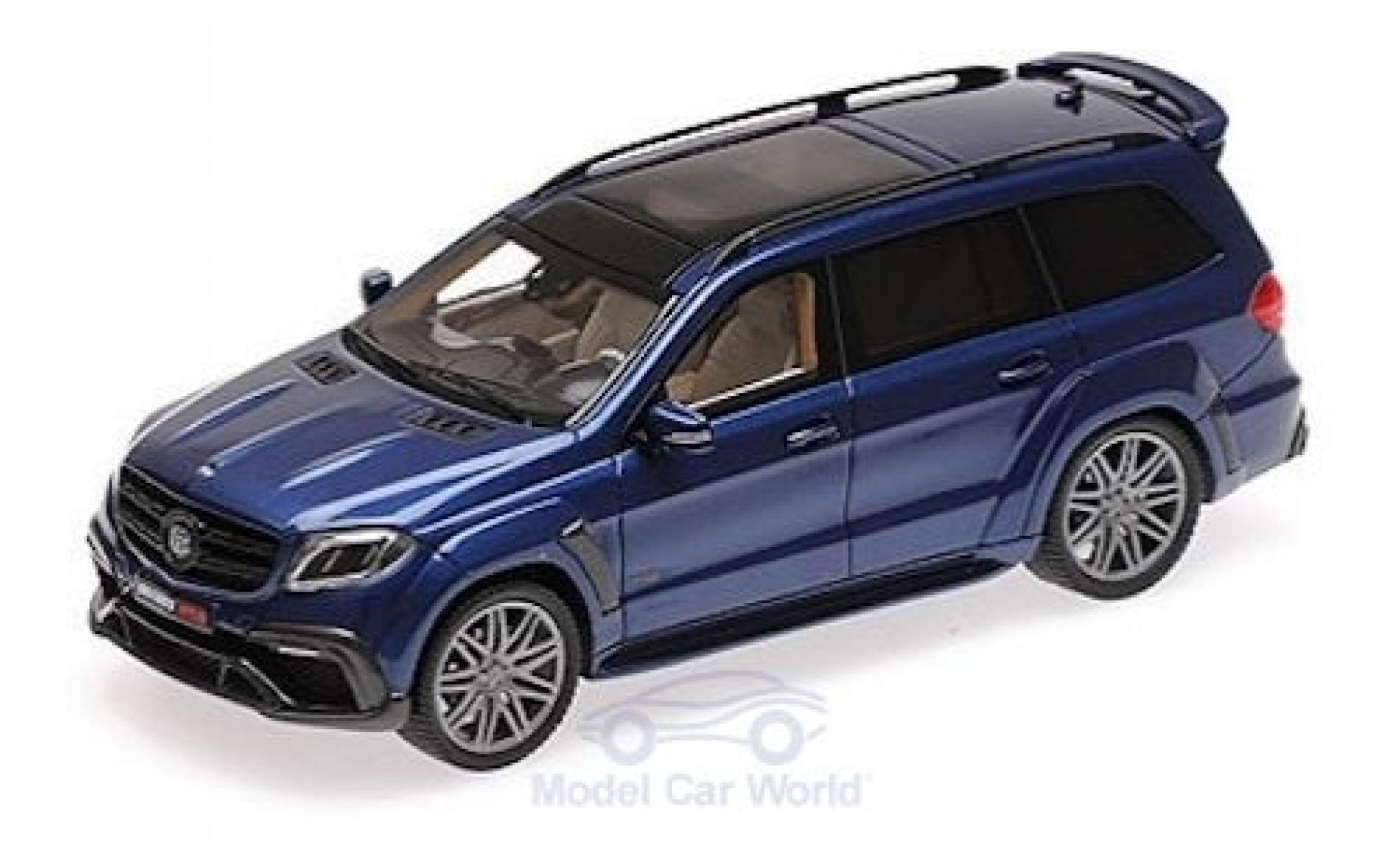 Mercedes Classe S 1/43 Minichamps Brabus 850 Widestar XL metallic blauw 2017 Basis AMG GLS 63 modelauto