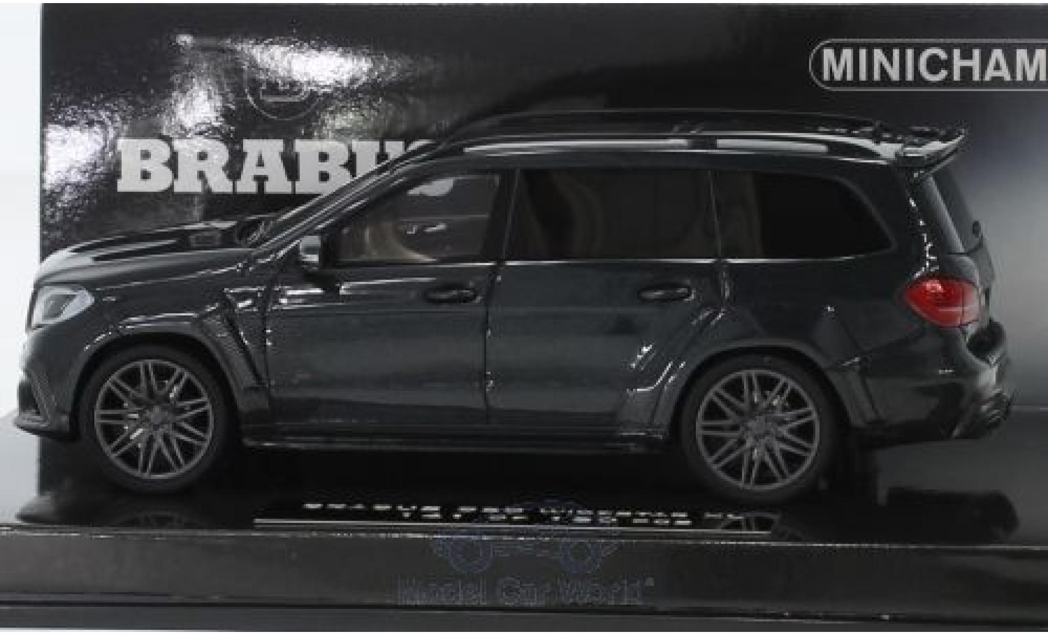 Mercedes Classe S 1/43 Minichamps Brabus 850 Widestar XL metallic zwart 2017 Basis AMG GLS 63 modelauto