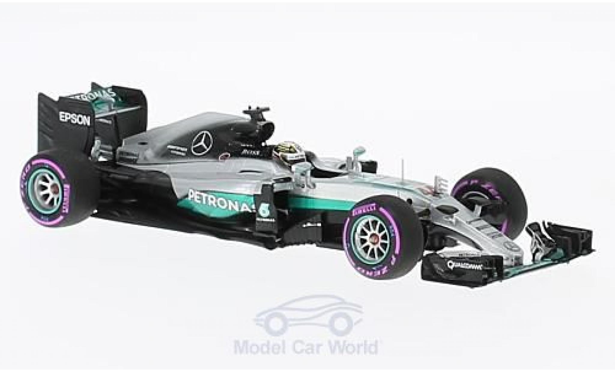 Mercedes F1 1/43 Minichamps W07 Hybrid No.44 AMG Petronas Team Formel 1 GP Abu Dhabi 2016 L.Hamilton modelauto