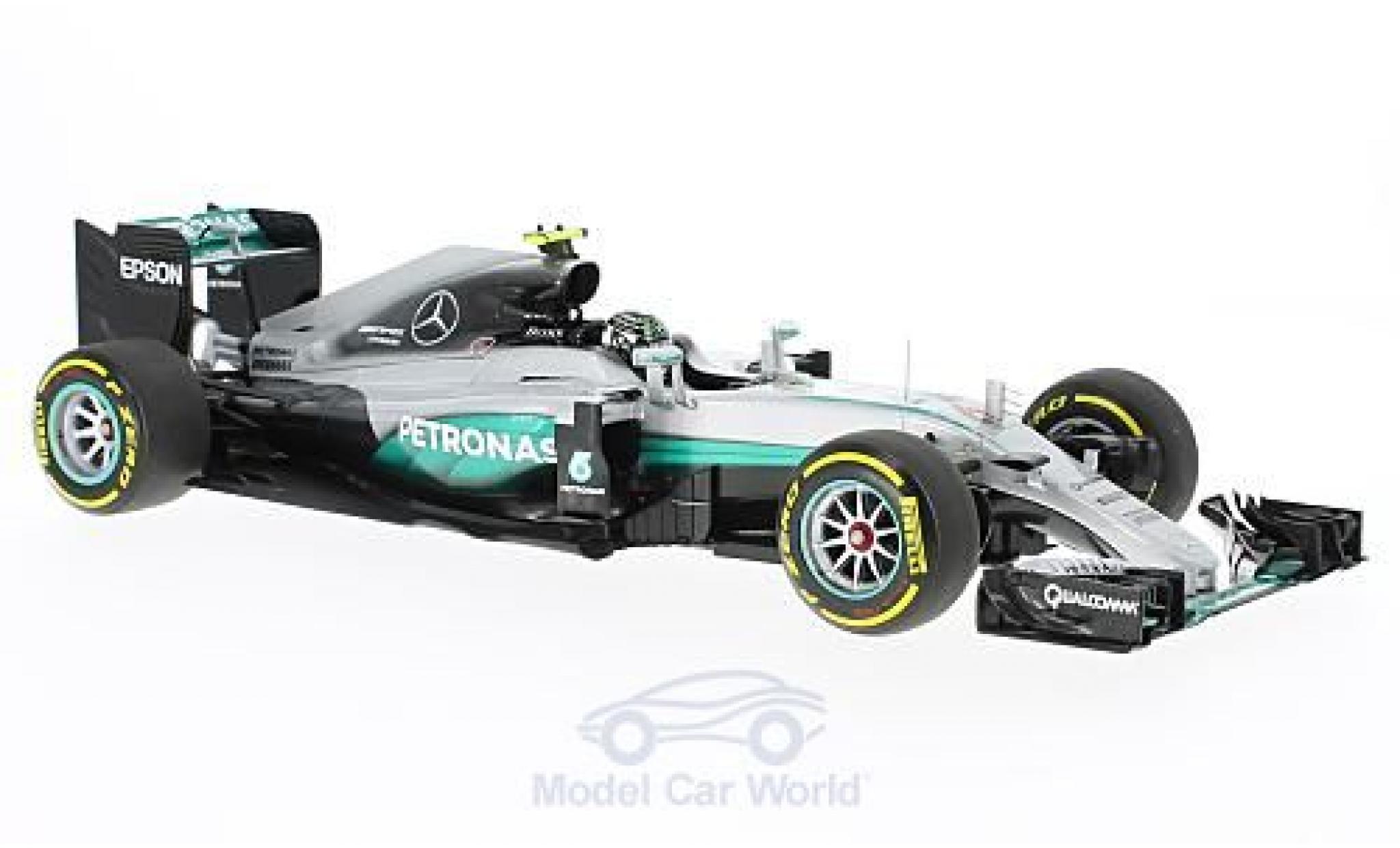 Mercedes F1 1/18 Minichamps W07 Hybrid No.6 AMG Petronas Team Formel 1 GP Abu Dhabi 2016 N.Rosberg modelauto