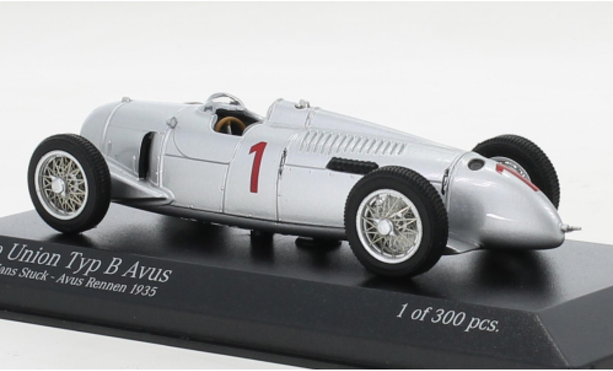 Auto Union Typ B 1/43 Minichamps No.1 Avus 1935 modelauto