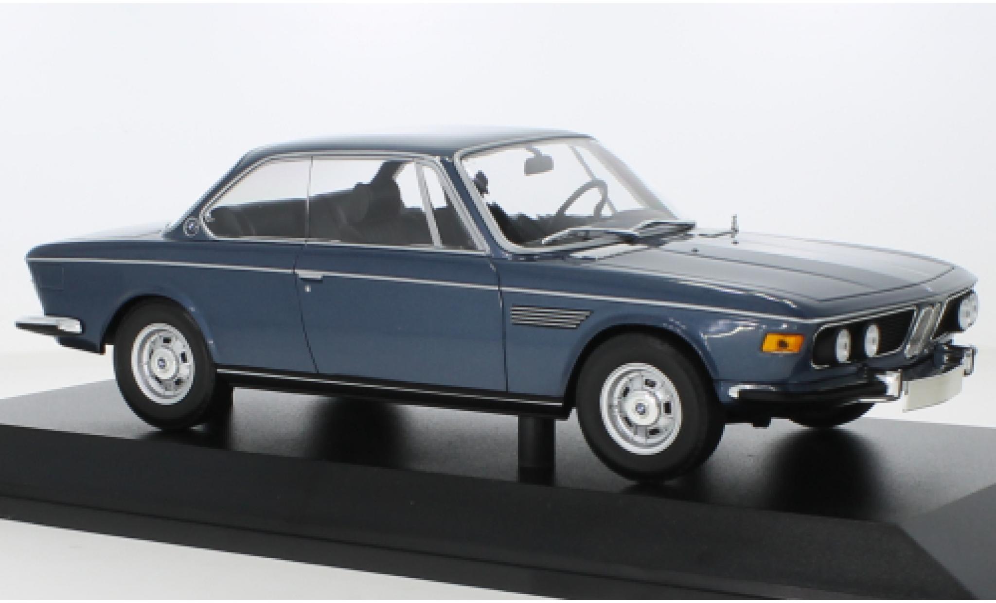 Bmw 2800 1/18 Minichamps CS metallic blauw 1968 modelauto