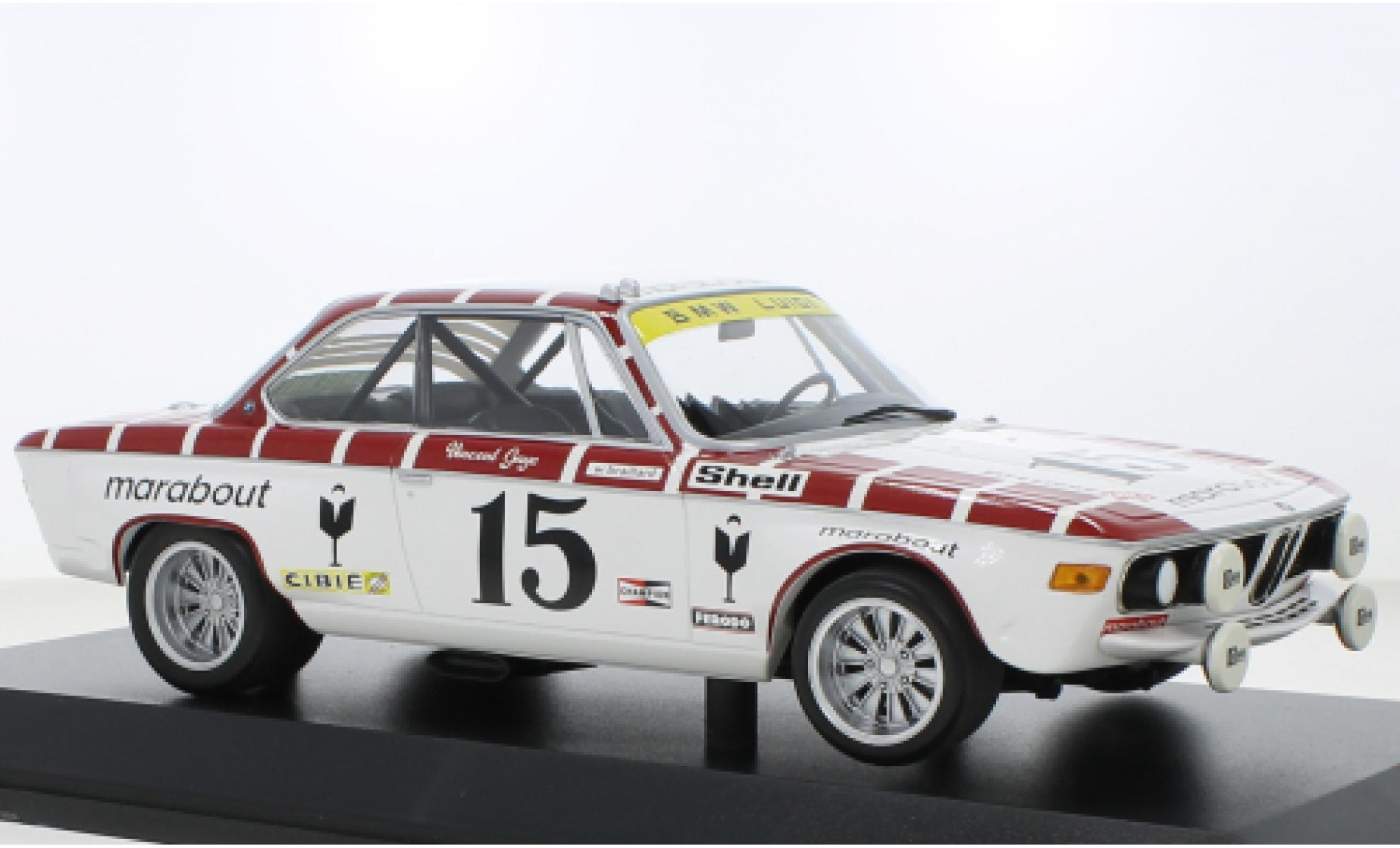 Bmw 2800 1/18 Minichamps CS No.15 Racing Team Marabout 24h Spa 1972 modelauto