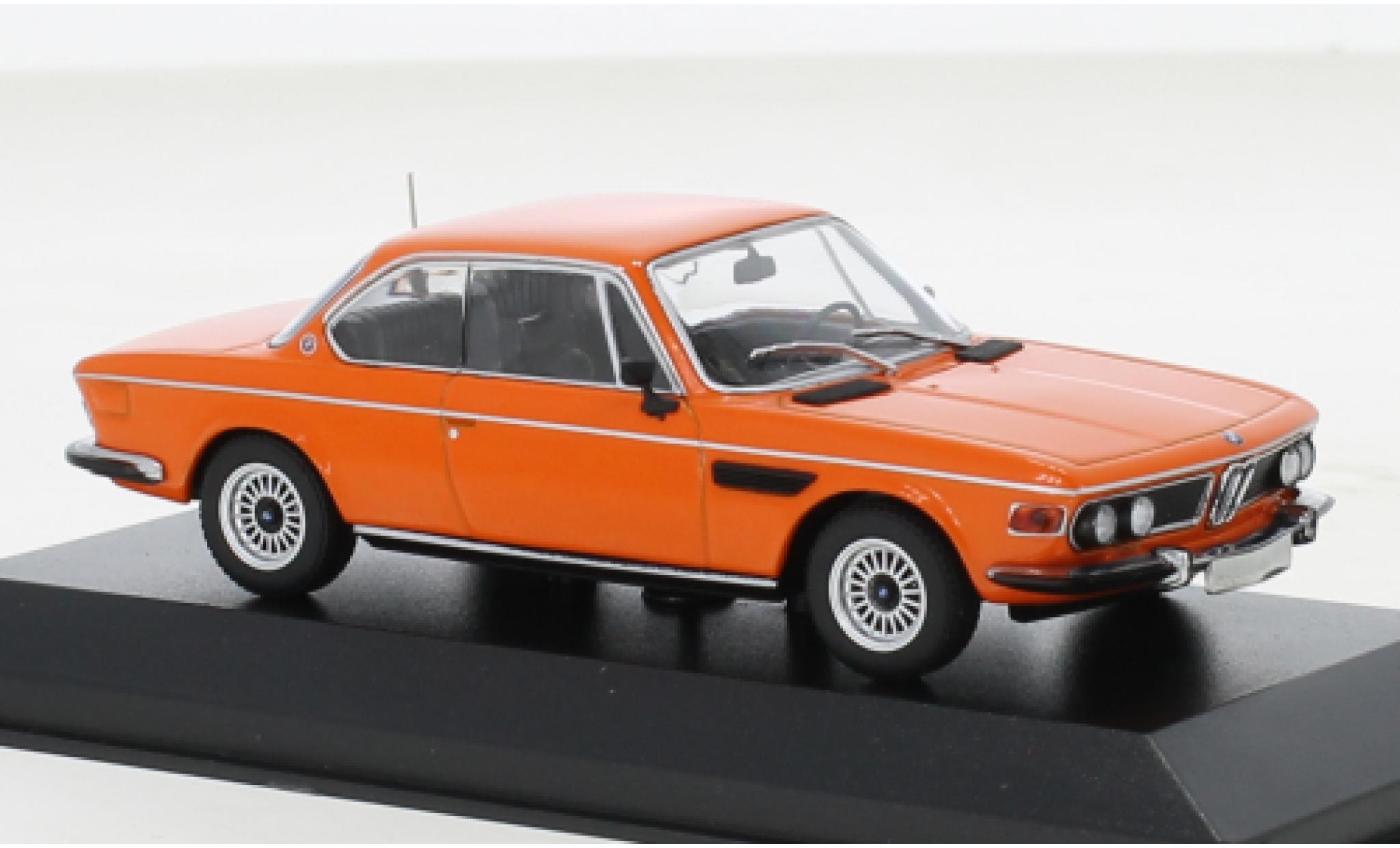 Bmw 3.0 1/43 Minichamps CS oranje 1969 modelauto