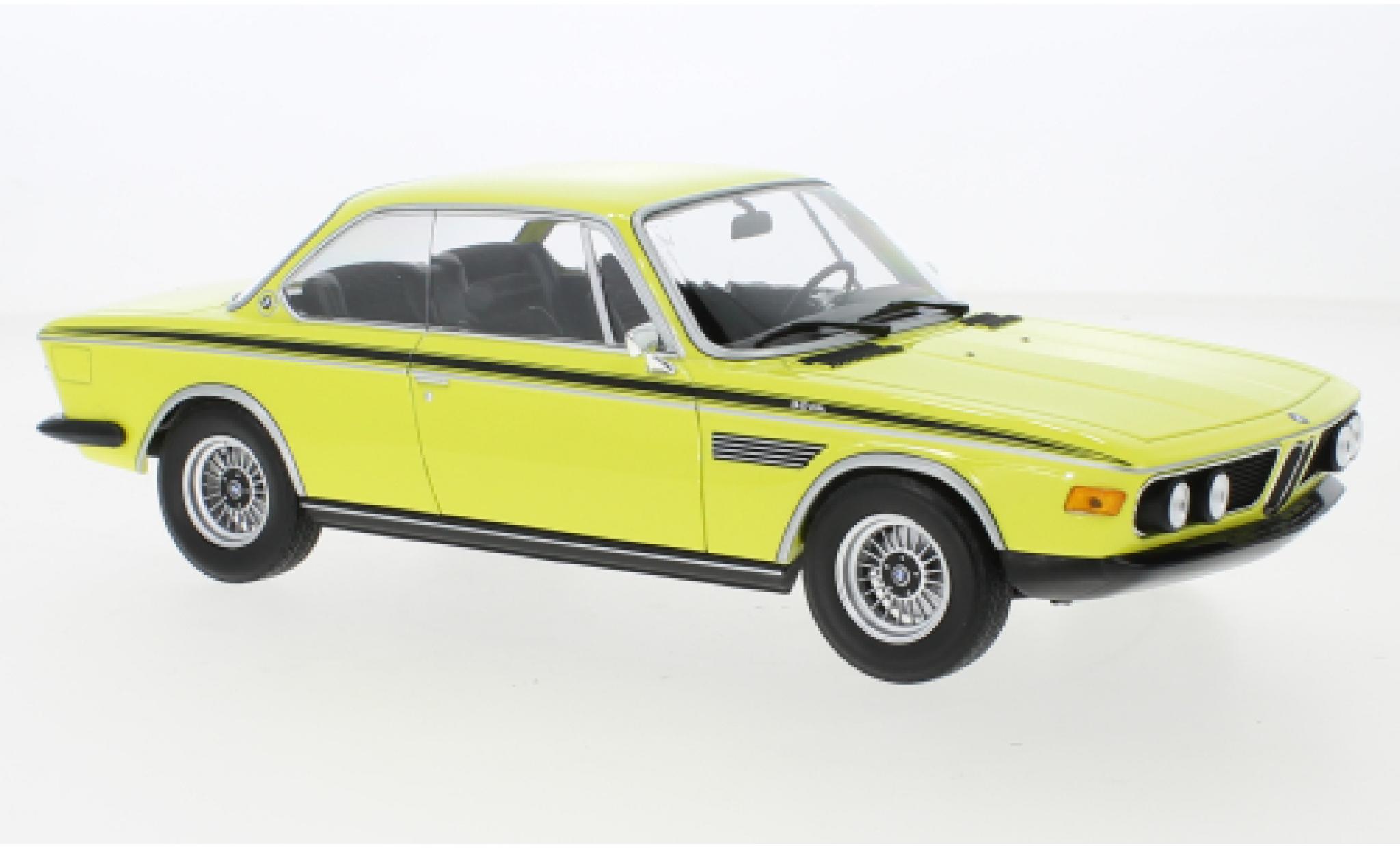 Bmw 3.0 1/18 Minichamps CSL (E9) geel 1971 modelauto