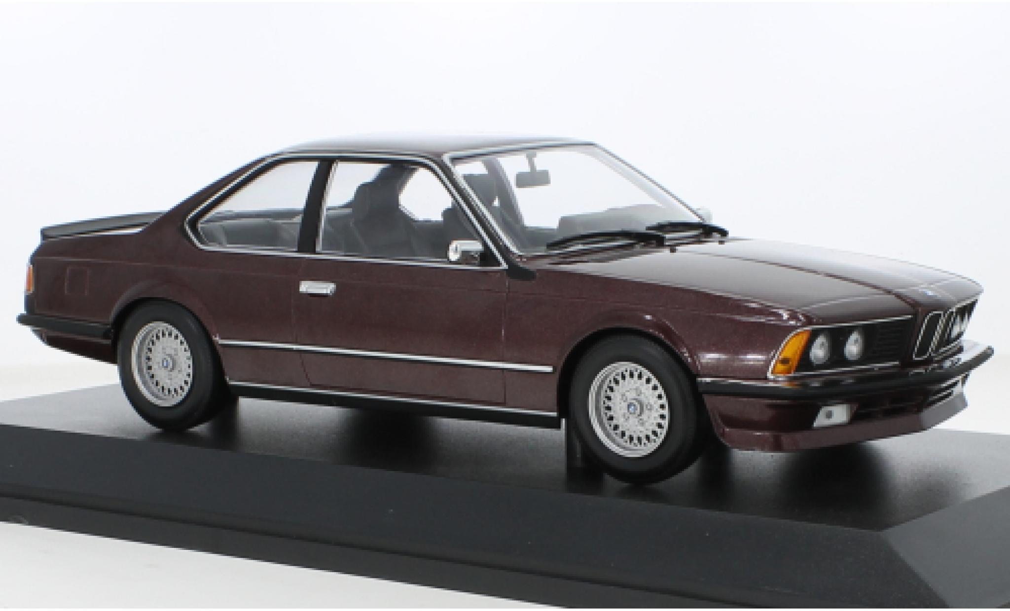 Bmw 635 1/18 Minichamps CSI metallic rood 1982 modelauto