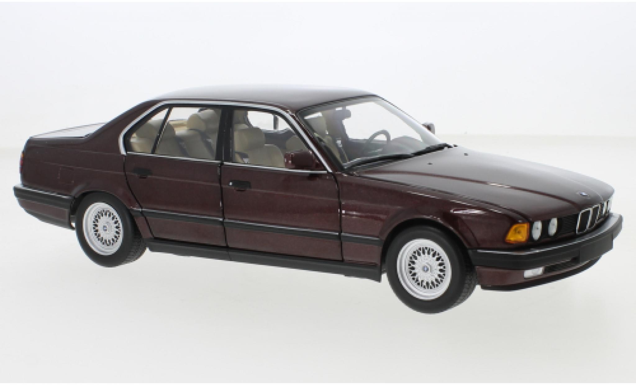 Bmw 730 1/18 Minichamps i (E32) metallic rood fonc&eacute; 1986 modelauto