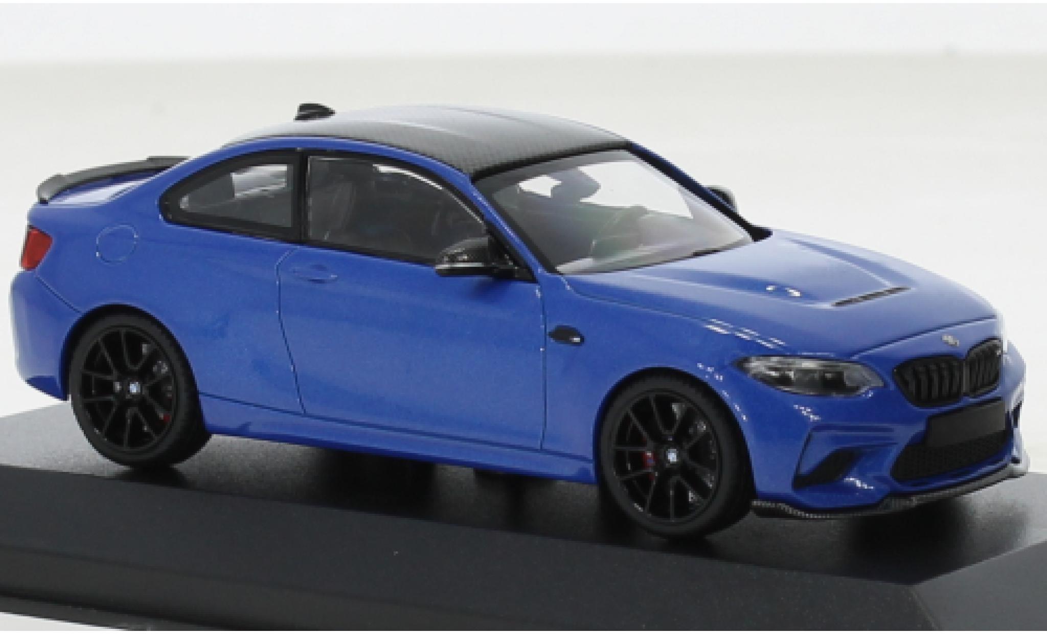 Bmw M2 1/18 Minichamps CS metallic blauw 2020 modelauto