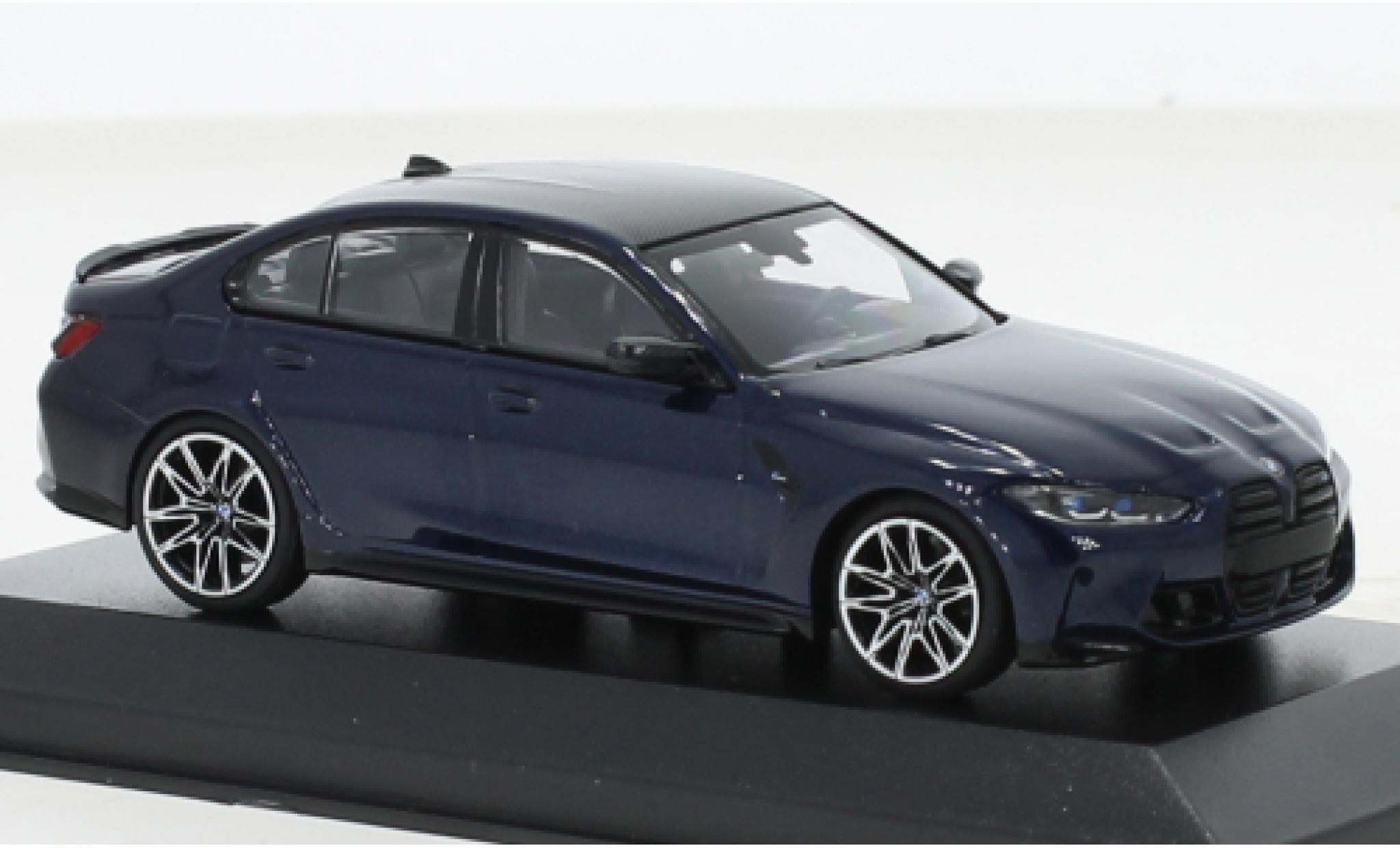 Bmw M3 1/43 Minichamps Competition (G80) metallic blauw 2020 modelauto