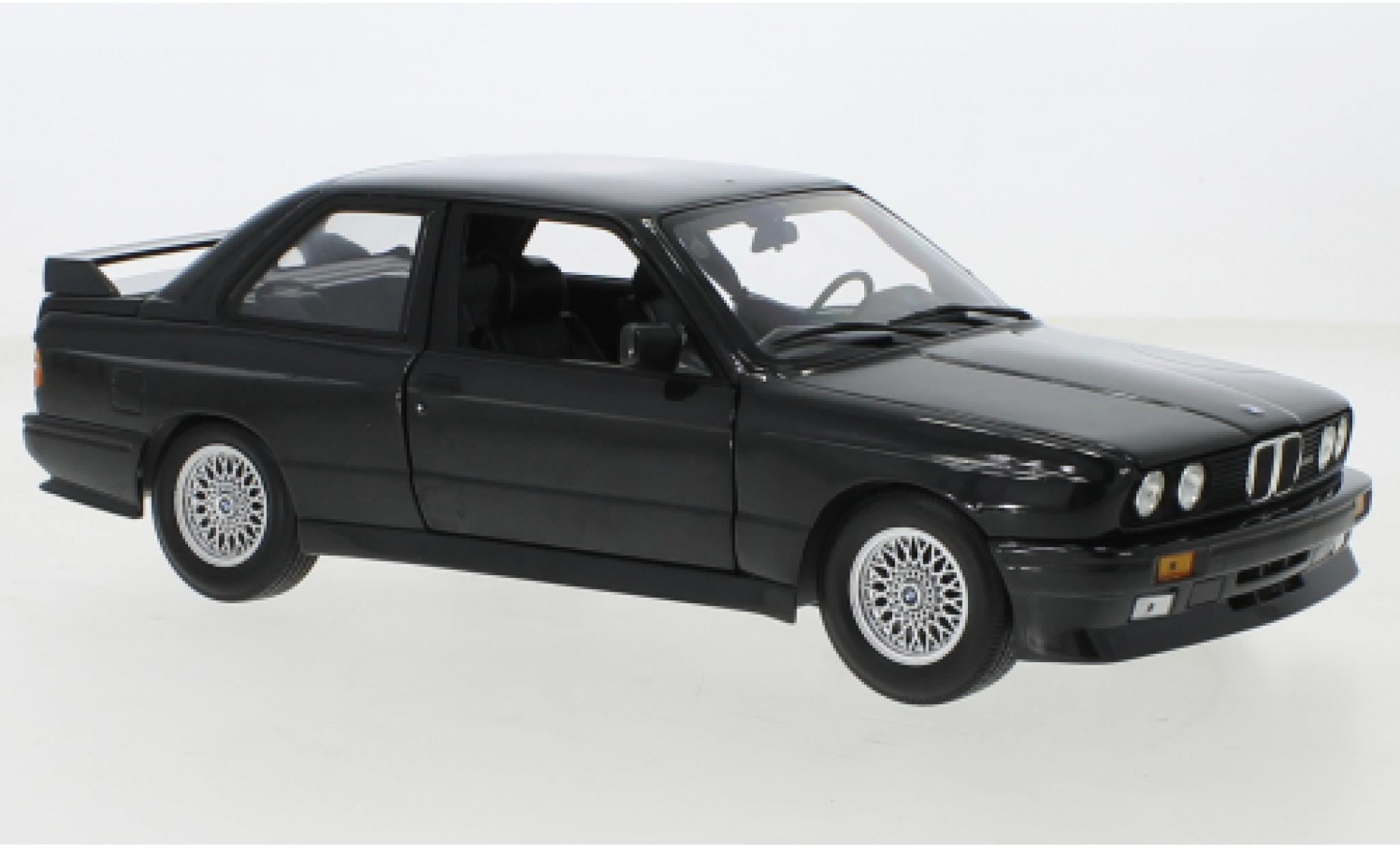 Bmw M3 1/18 Minichamps (E30) metallic zwart 1987 modelauto