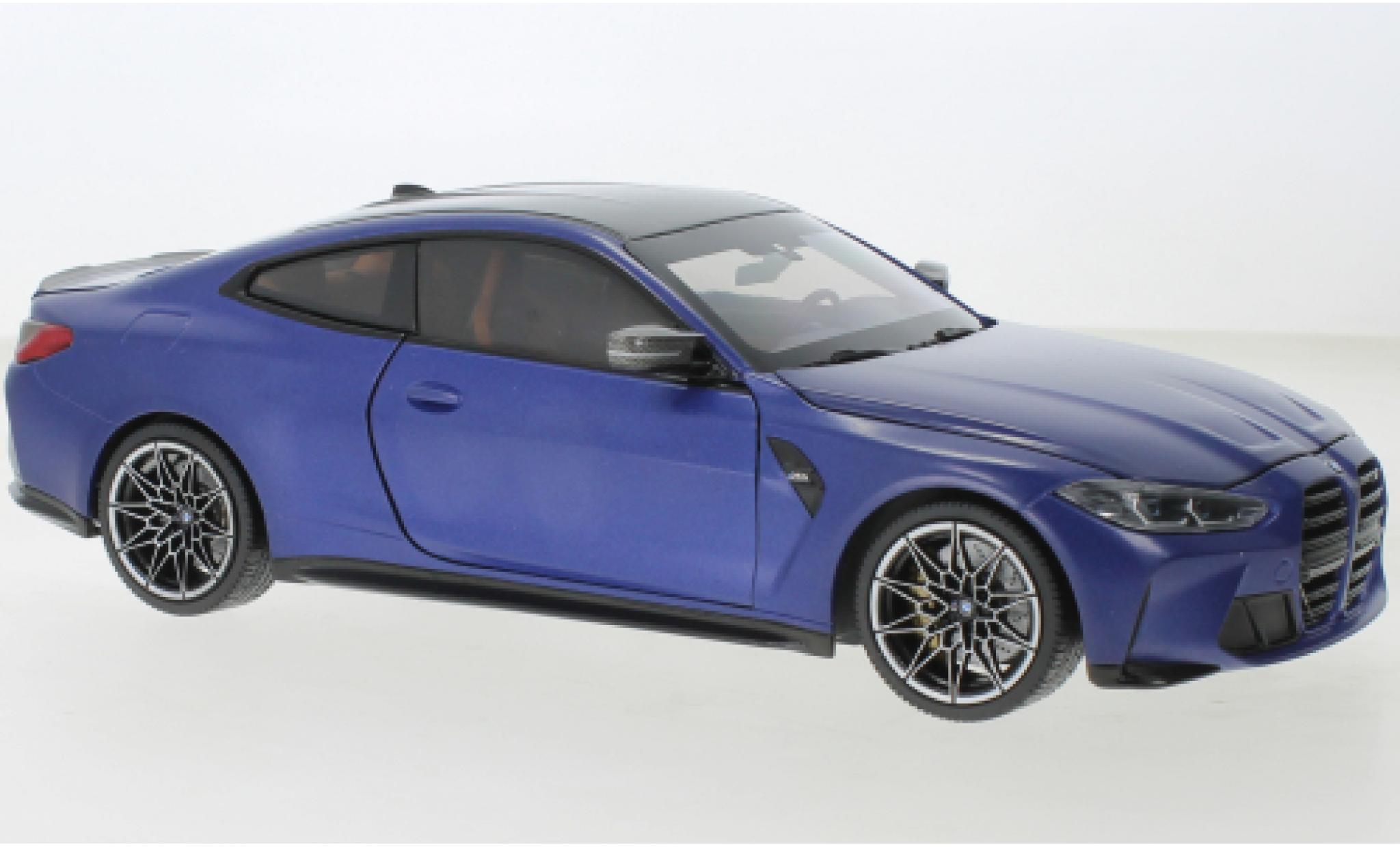 Bmw M4 1/18 Minichamps blauw mat 2020 modelauto