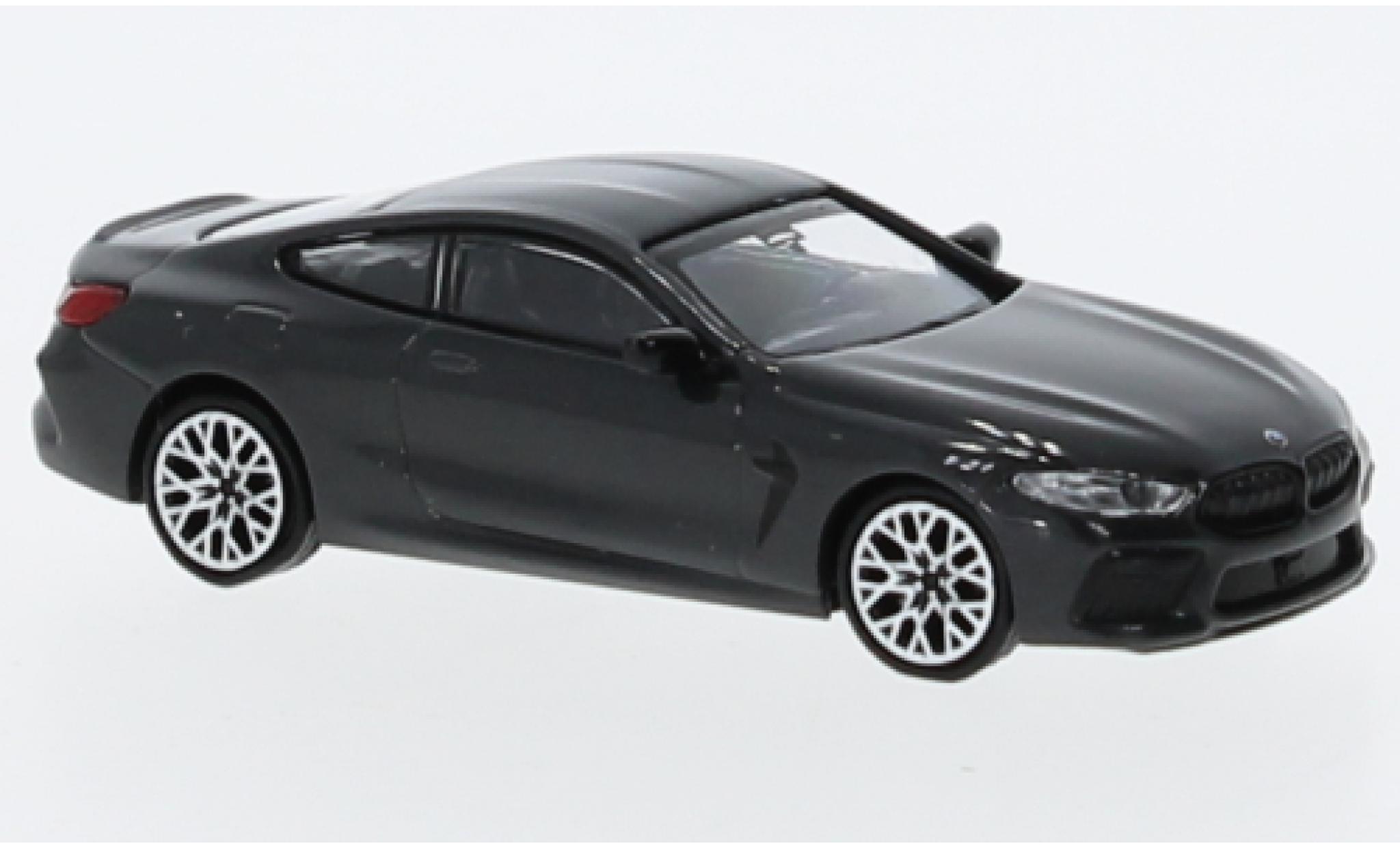 Bmw M8 1/87 Minichamps Competition Coupe (F92) metallic grijs 2019 modelauto