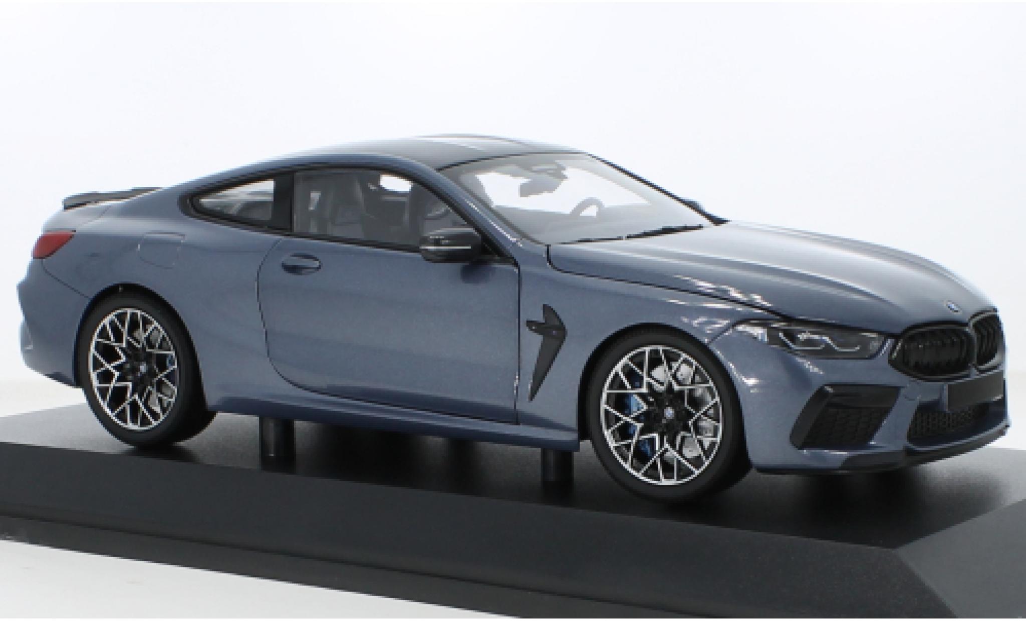 Bmw M8 1/18 Minichamps Competition Coupe metallic blauw 2020 modelauto