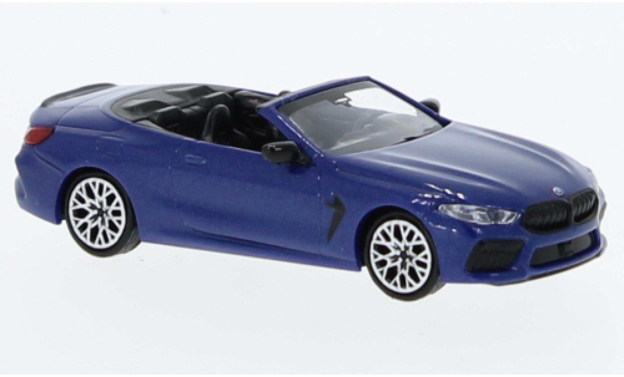 Bmw M8 1/87 Minichamps Competiton cabriolet (G14) metallic blauw 2019 modelauto
