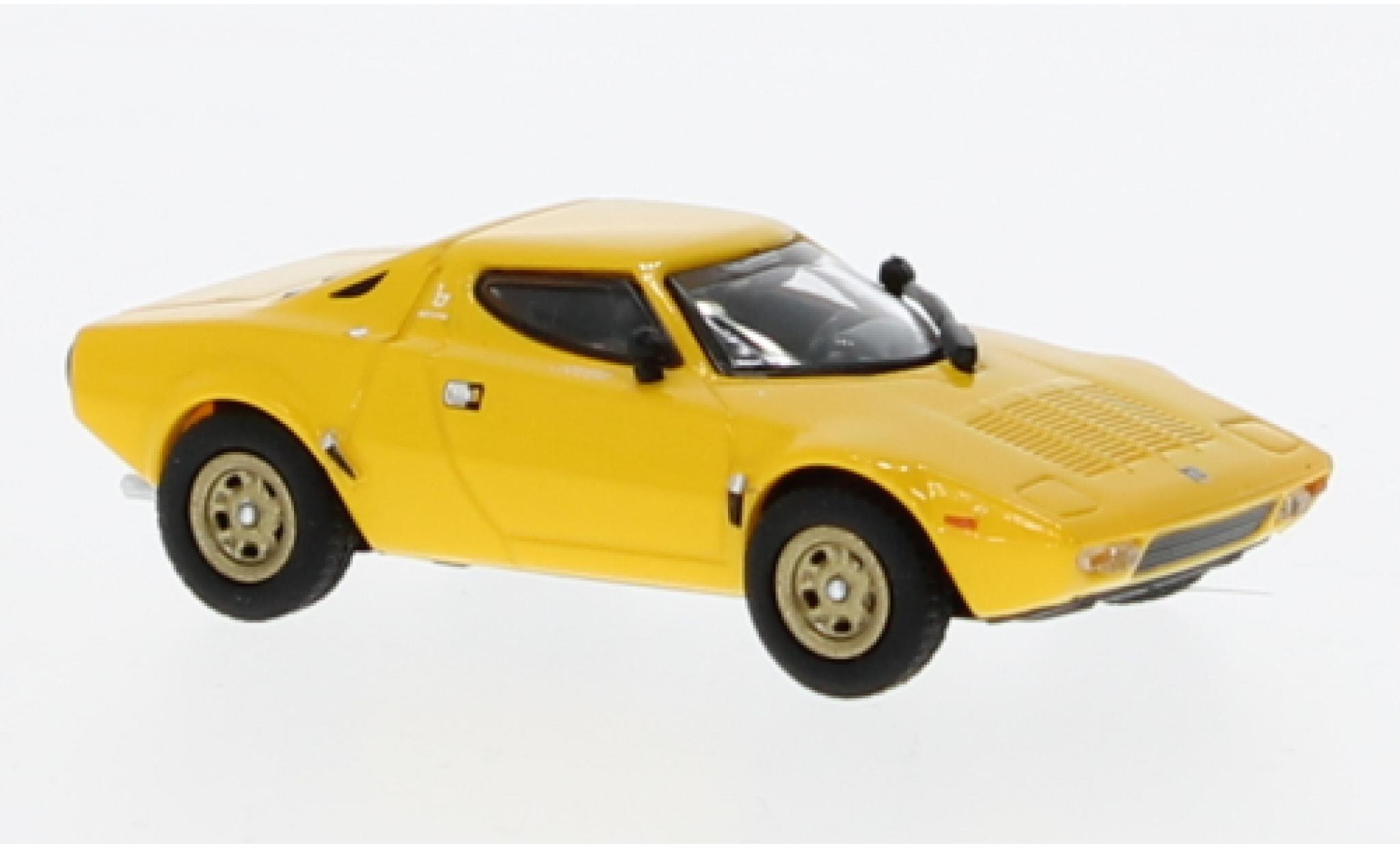 Lancia Stratos 1/87 Minichamps geel 1974 modelauto