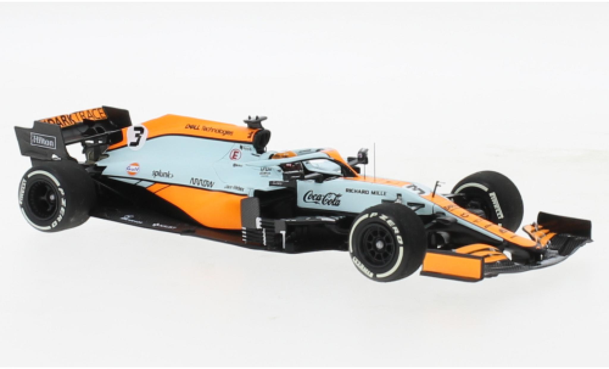 McLaren F1 1/43 Minichamps MCL35M No.3 Team Gulf Formel 1 GP Monaco 2021 modelauto