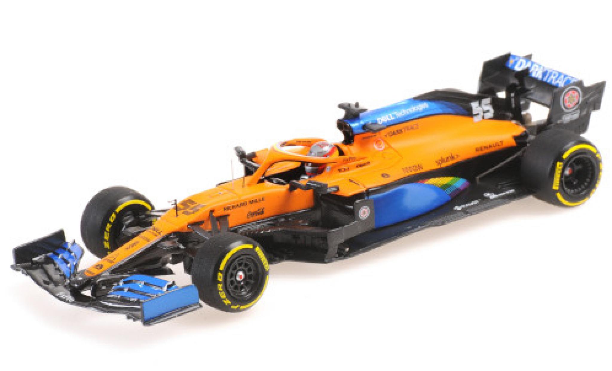 McLaren F1 1/43 Minichamps Renault MCL35 No.55 Team formule 1 GP Autriche 2020 modelauto