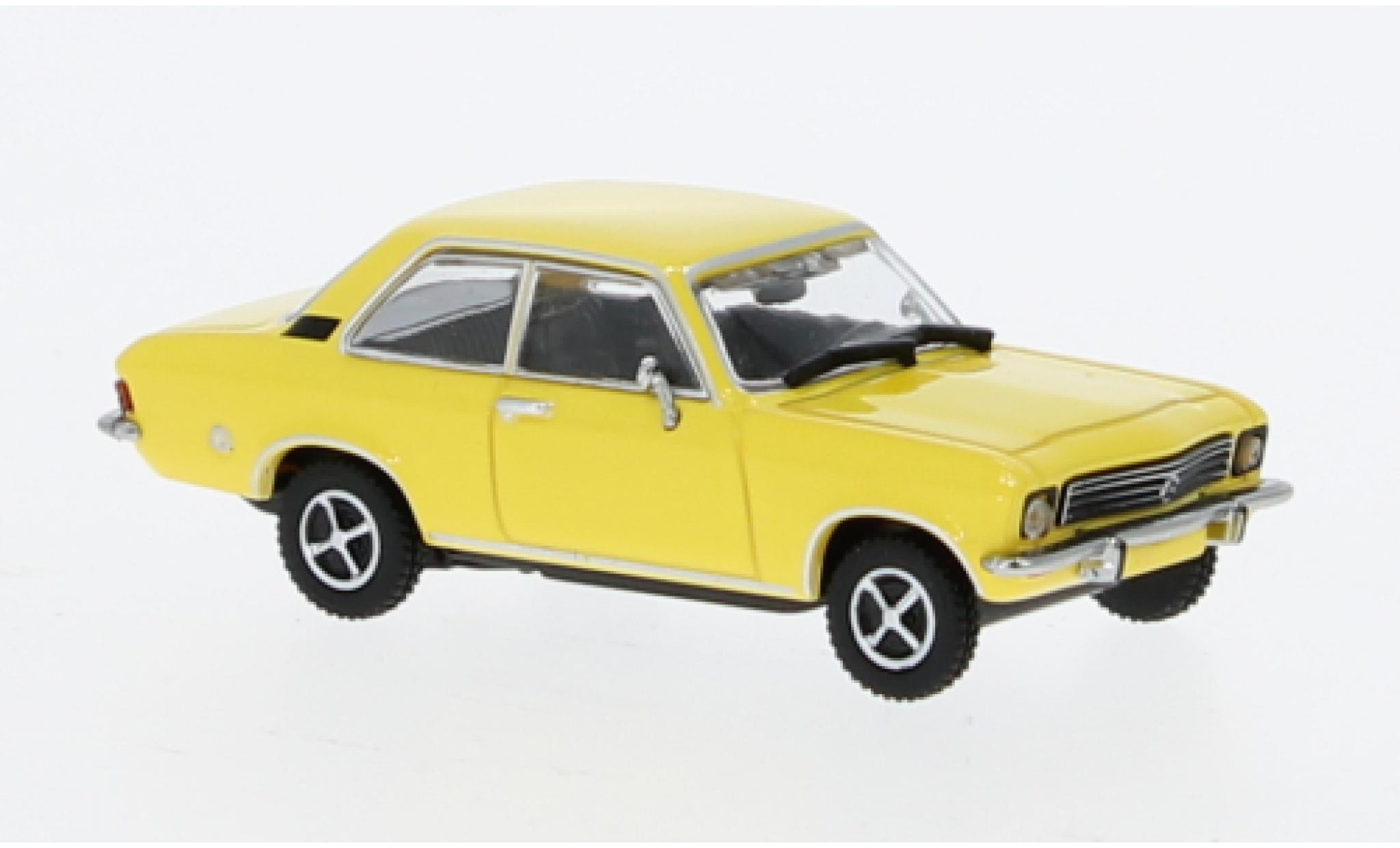 Opel Ascona 1/87 Minichamps A geel 1970 modelauto